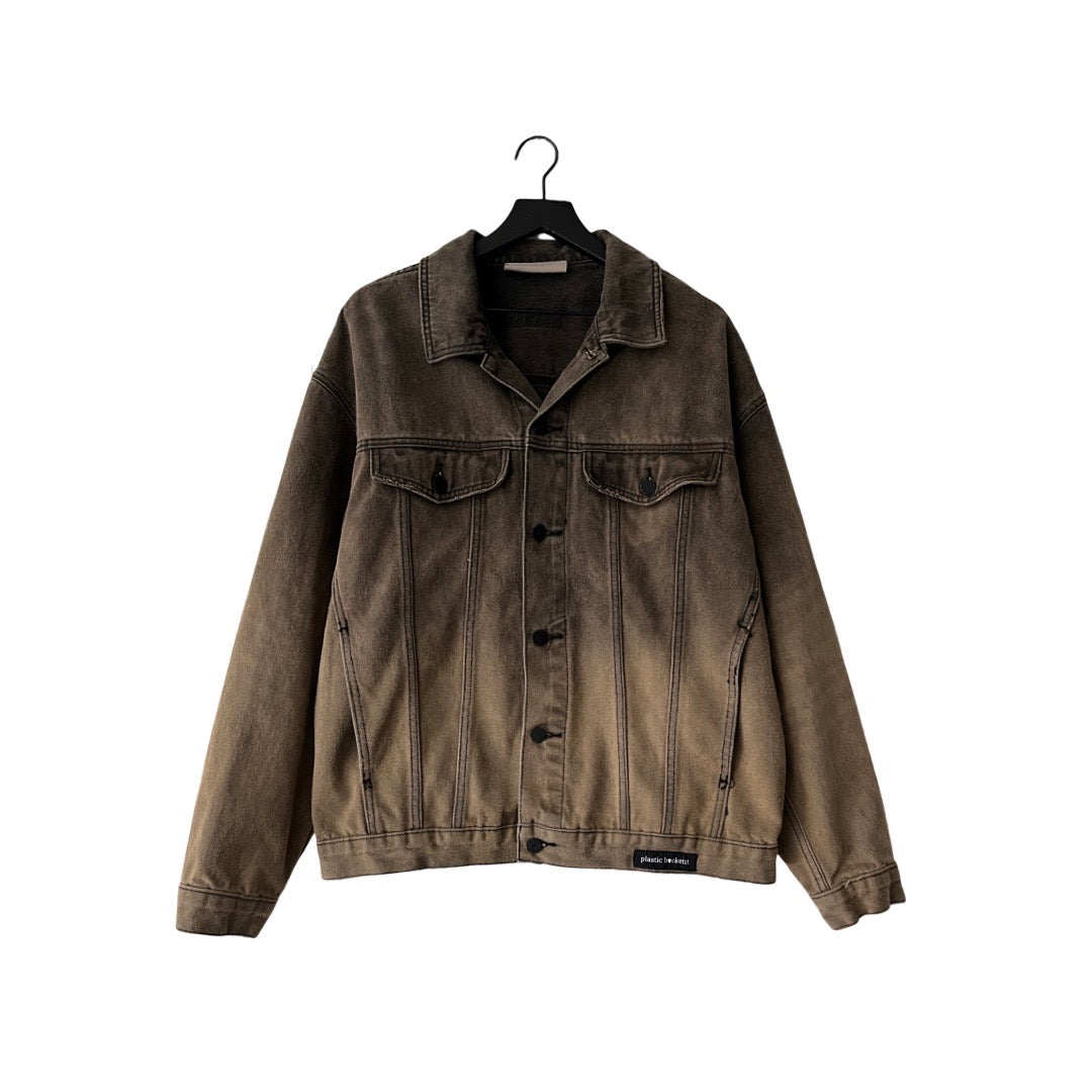 Fear of God ESSENTIALS Denim Trucker Jacket in Fume / LARGE (can fit XL)