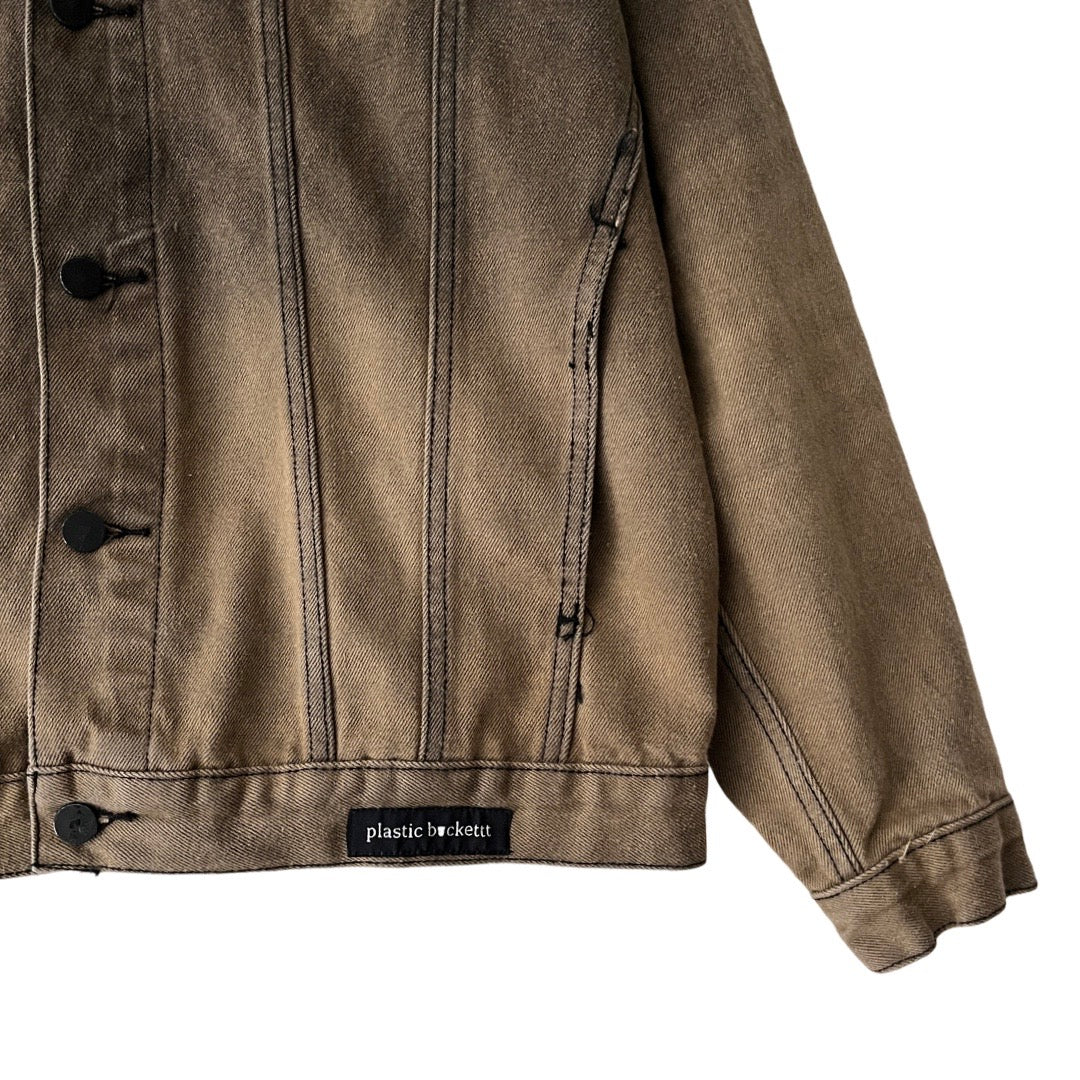 Fear of God ESSENTIALS Denim Trucker Jacket in Fume / LARGE (can fit XL)