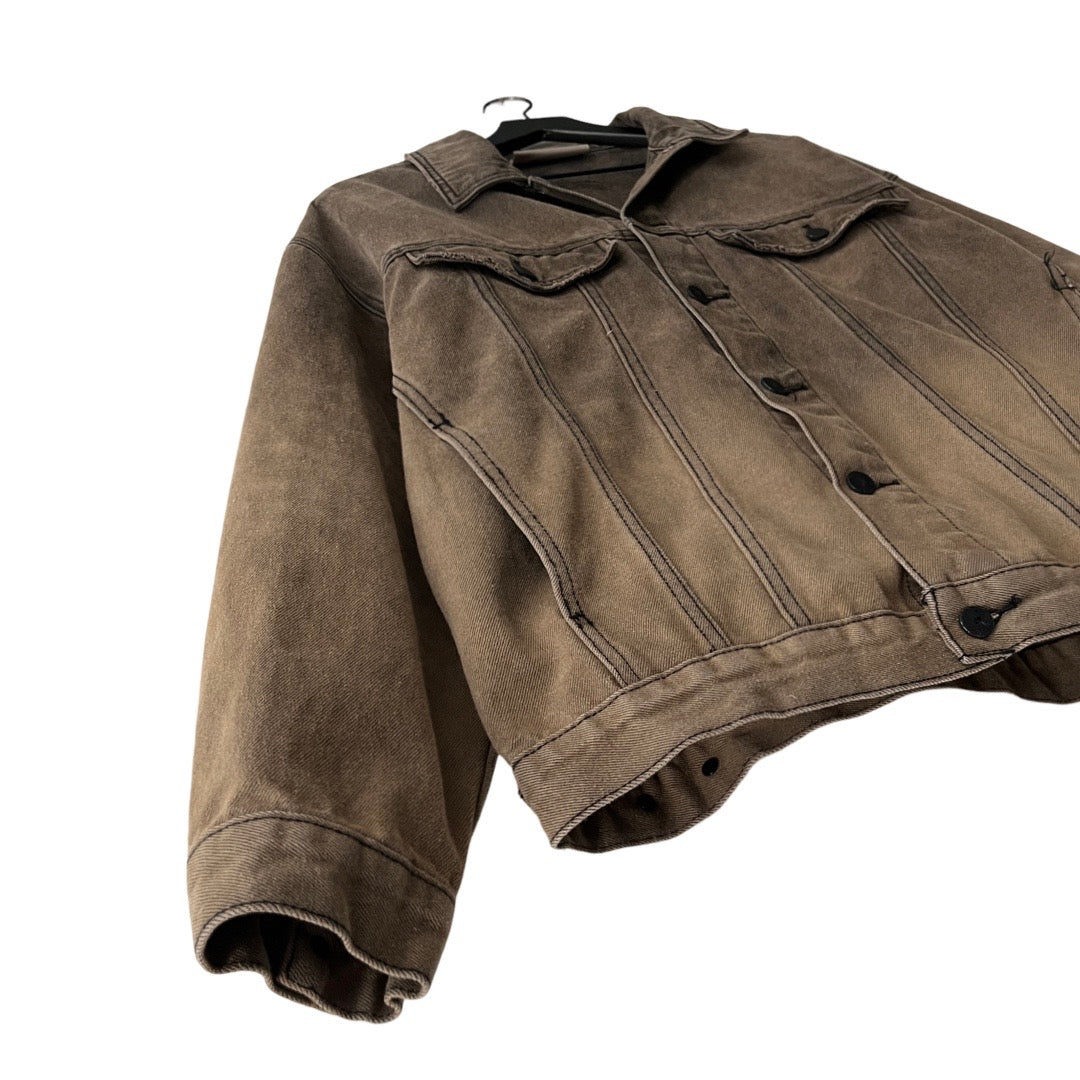 Fear of God ESSENTIALS Denim Trucker Jacket in Fume / LARGE (can fit XL)