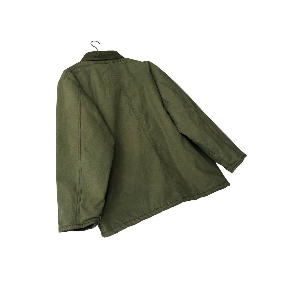 Dickies Vintage Blanket Lined Canvas Coat w/Corduroy Collar in Fern / X-LARGE