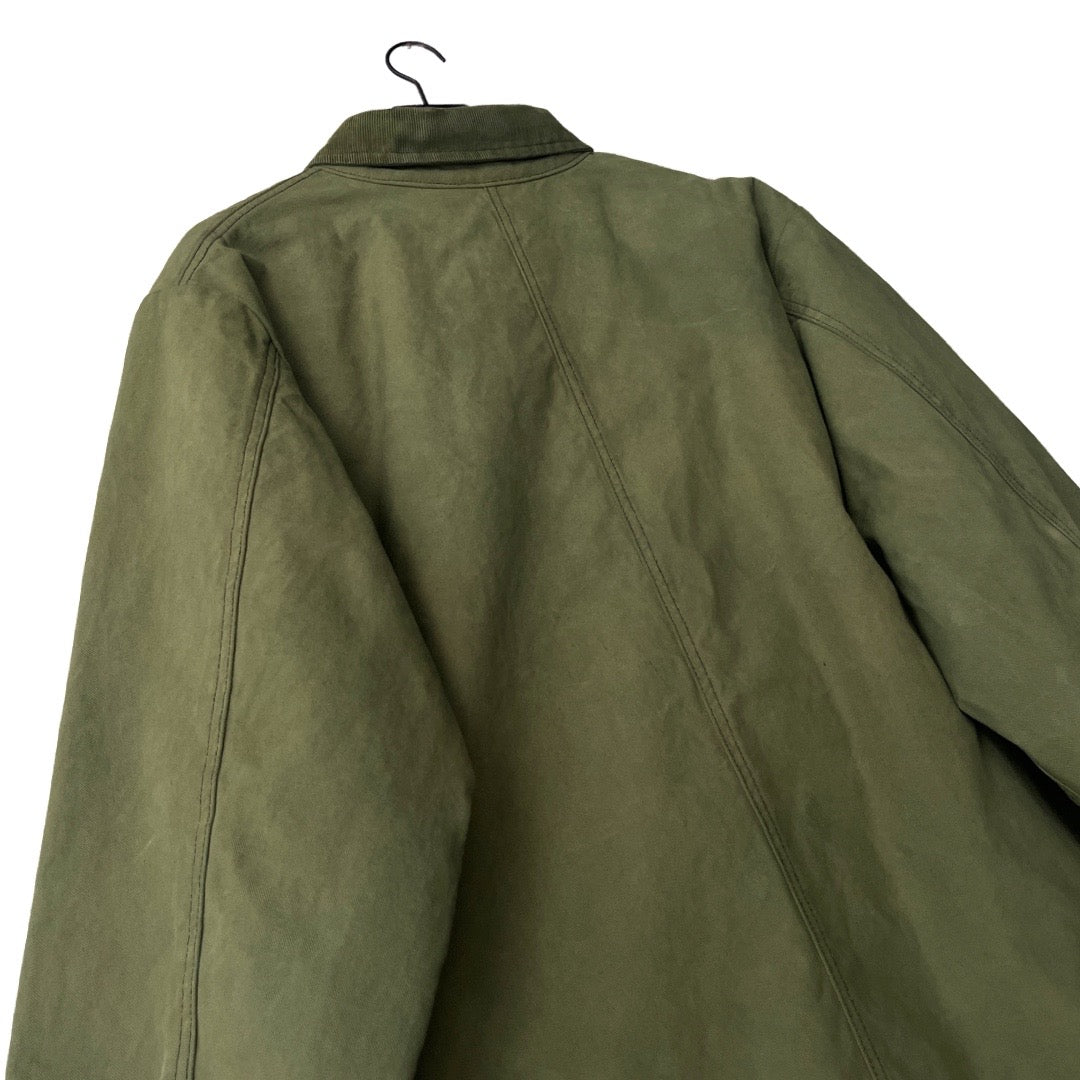 Dickies Vintage Blanket Lined Canvas Coat w/Corduroy Collar in Fern / X-LARGE