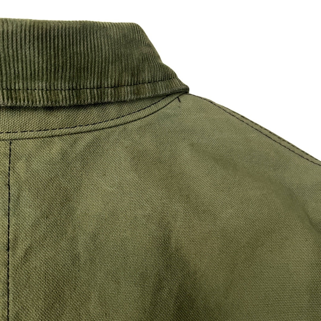 Dickies Vintage Blanket Lined Canvas Coat w/Corduroy Collar in Fern / X-LARGE