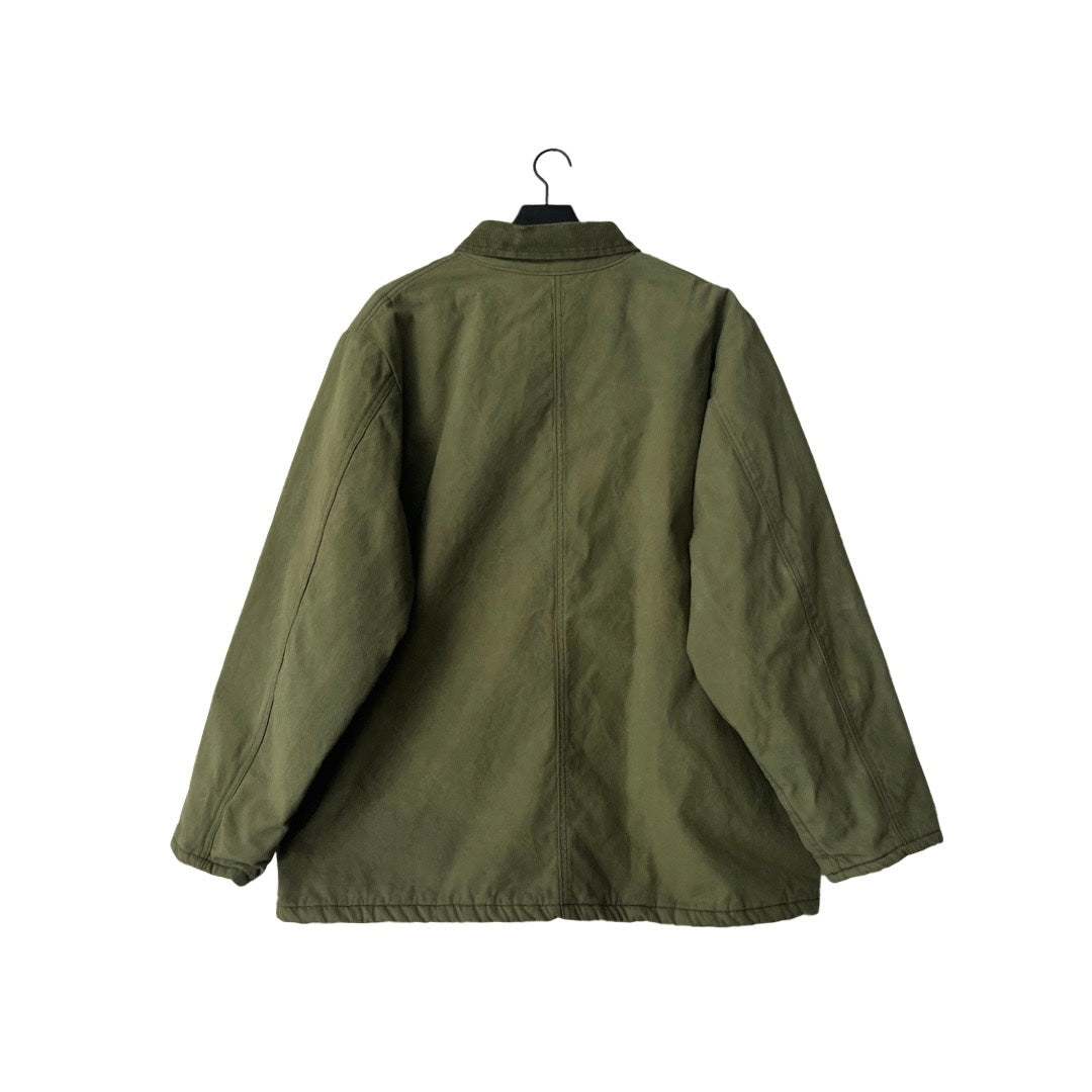 Dickies Vintage Blanket Lined Canvas Coat w/Corduroy Collar in Fern / X-LARGE
