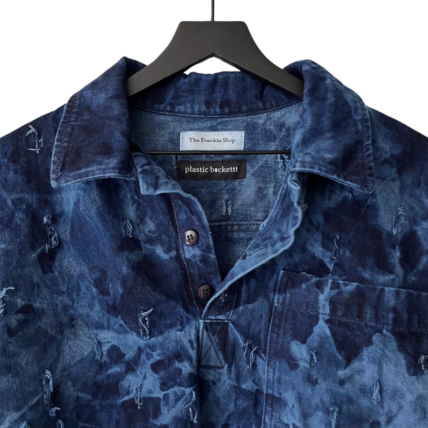 Distressed Denim 2-Piece Set (Pullover & Pants) in Maritime / MEDIUM or LARGE