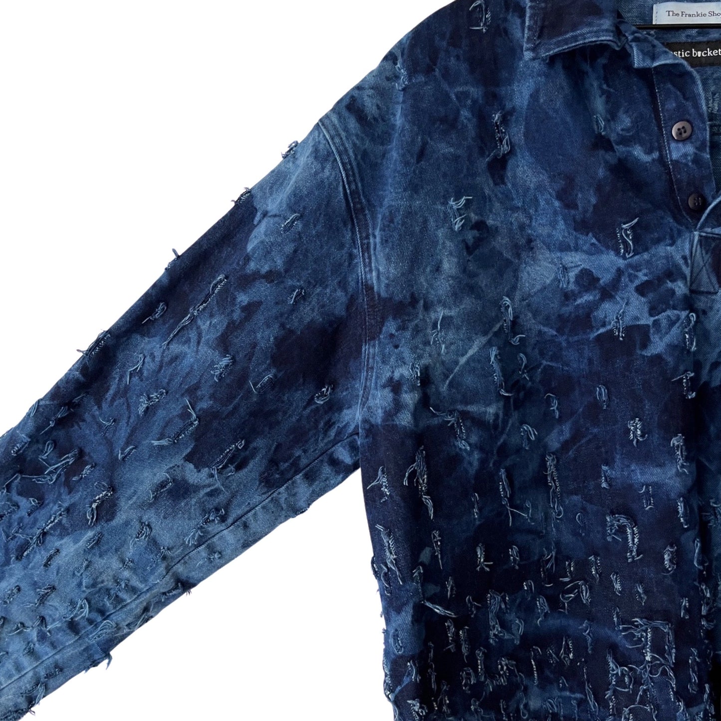 Distressed Denim 2-Piece Set (Pullover & Pants) in Maritime / MEDIUM or LARGE