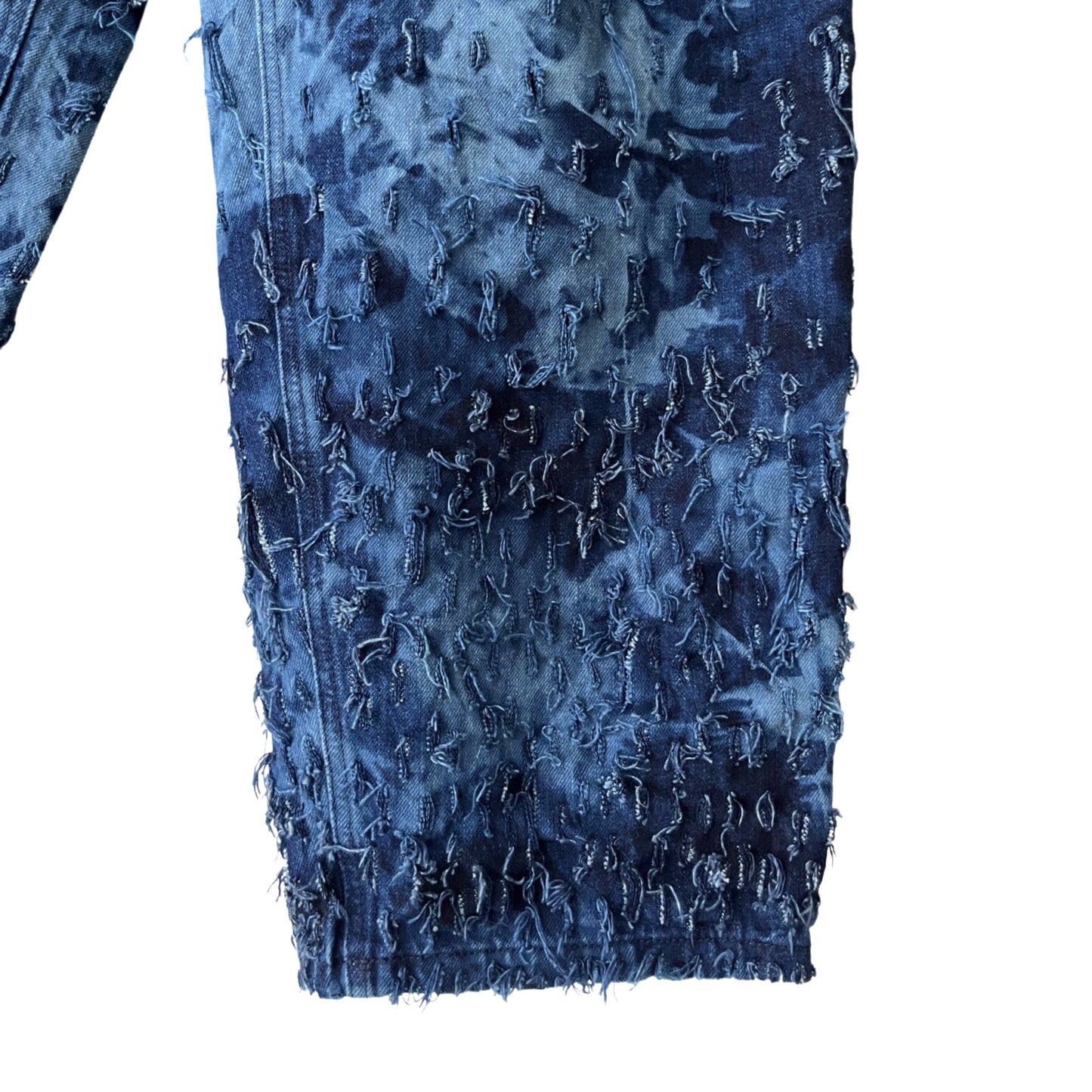 Distressed Denim 2-Piece Set (Pullover & Pants) in Maritime / MEDIUM or LARGE