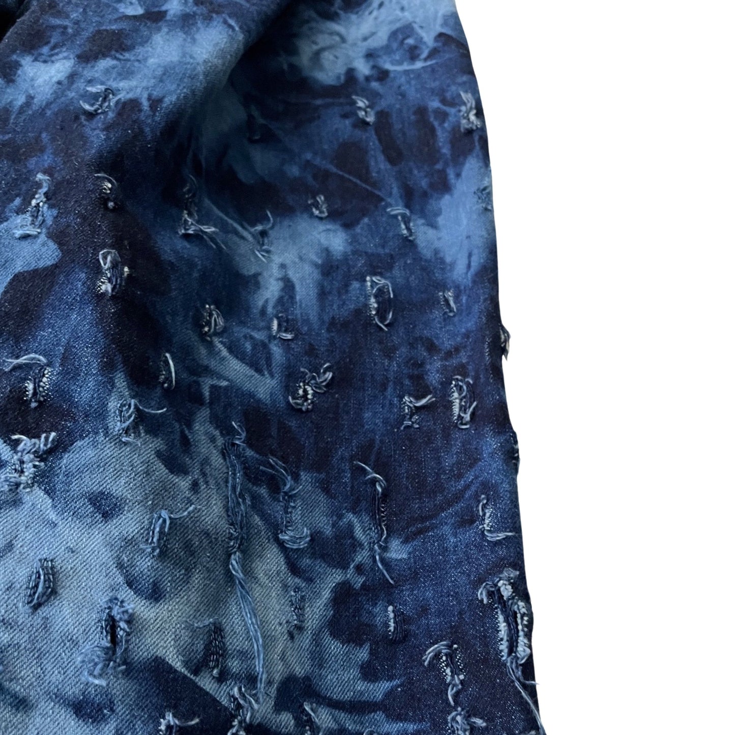 Distressed Denim 2-Piece Set (Pullover & Pants) in Maritime / MEDIUM or LARGE