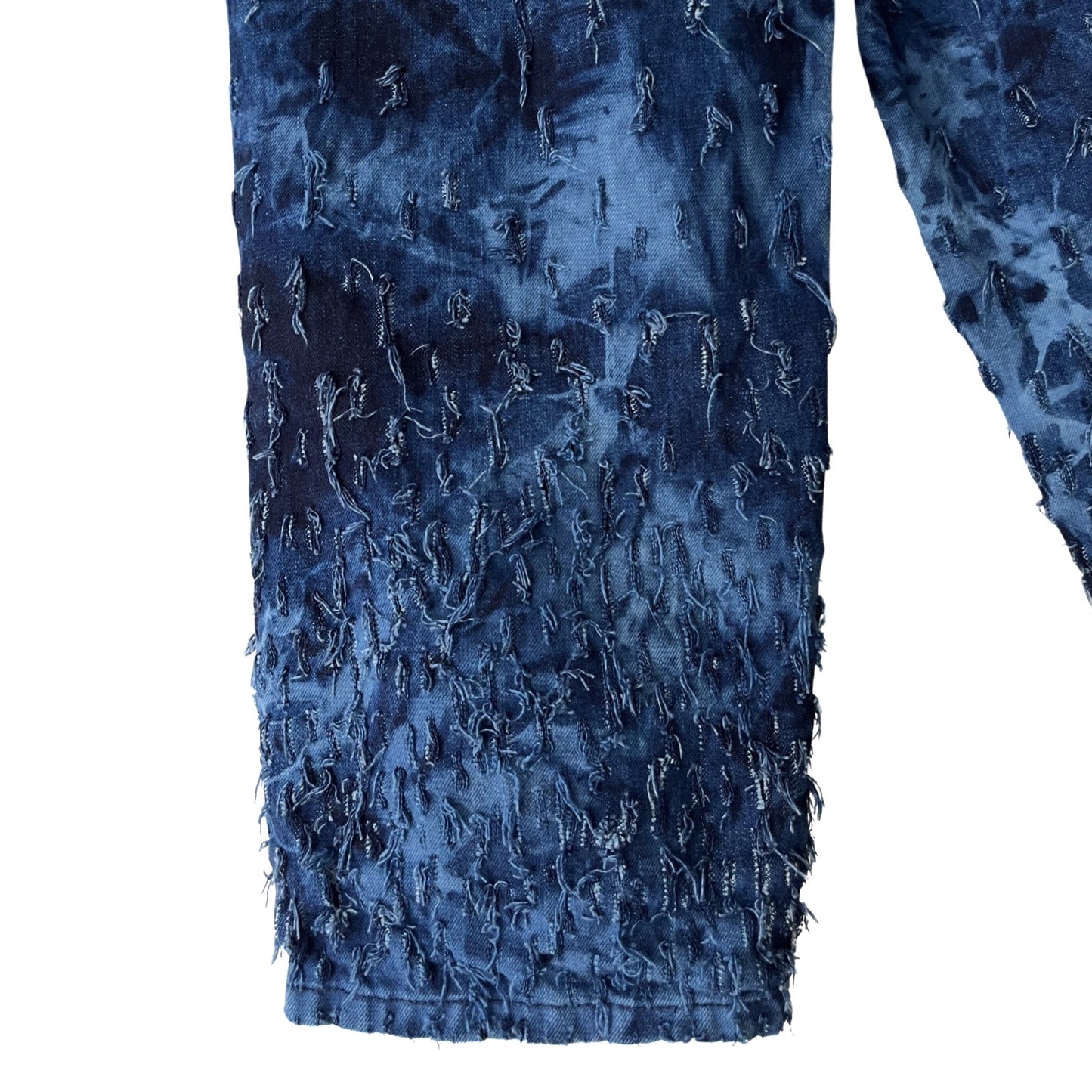 Distressed Denim 2-Piece Set (Pullover & Pants) in Maritime / MEDIUM or LARGE