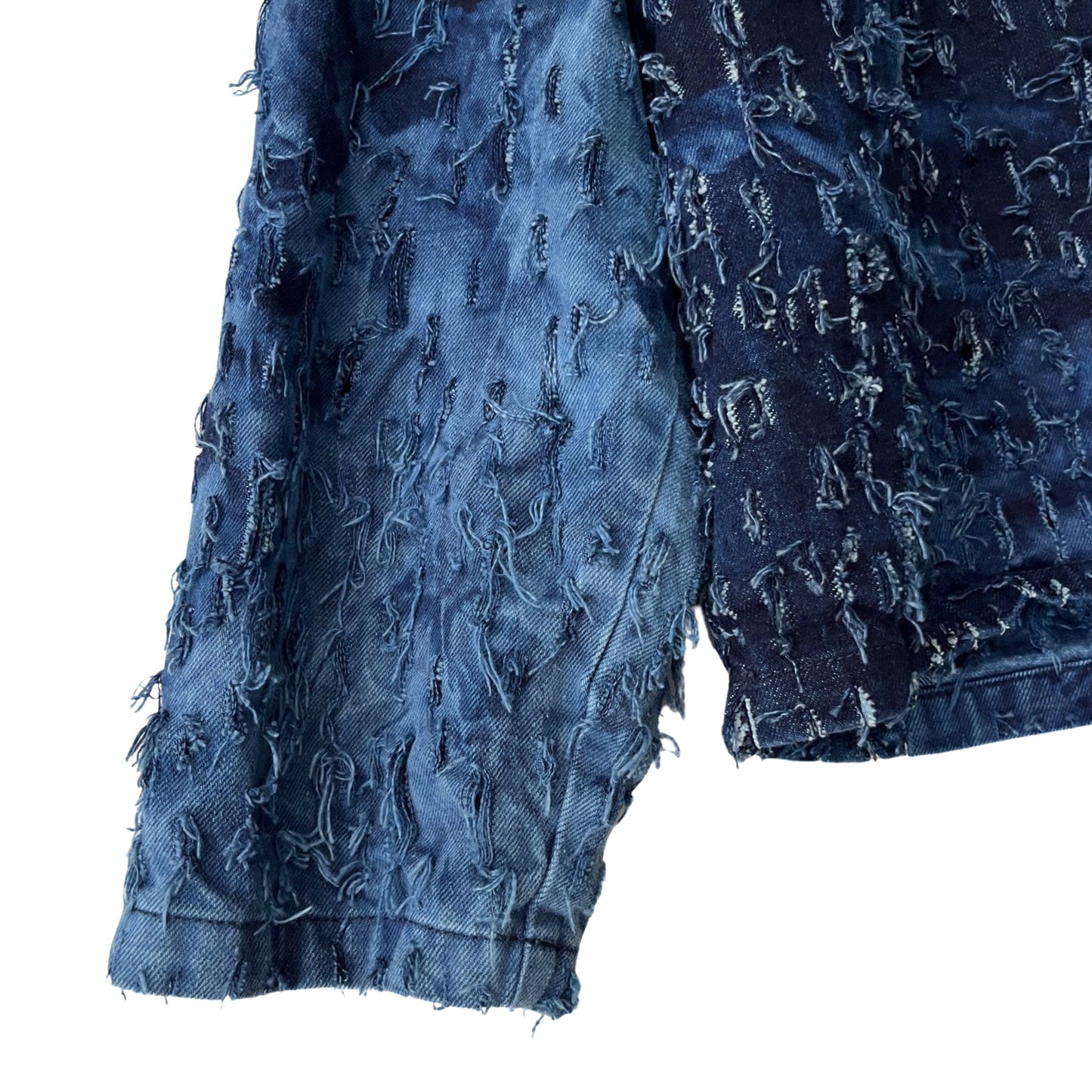 Distressed Denim 2-Piece Set (Pullover & Pants) in Maritime / MEDIUM or LARGE