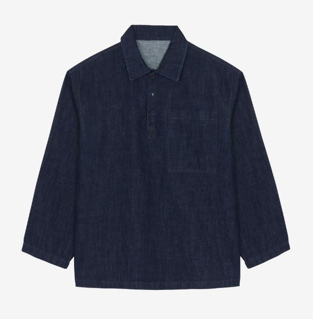 Distressed Denim 2-Piece Set (Pullover & Pants) in Maritime / MEDIUM or LARGE