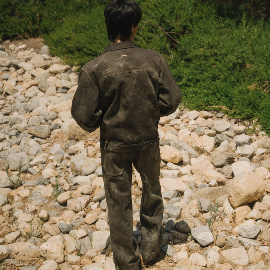 Two Pillars x Plastic Buckettt 2-Piece Denim Set (Jacket & Pants) in Royal Fern / LARGE