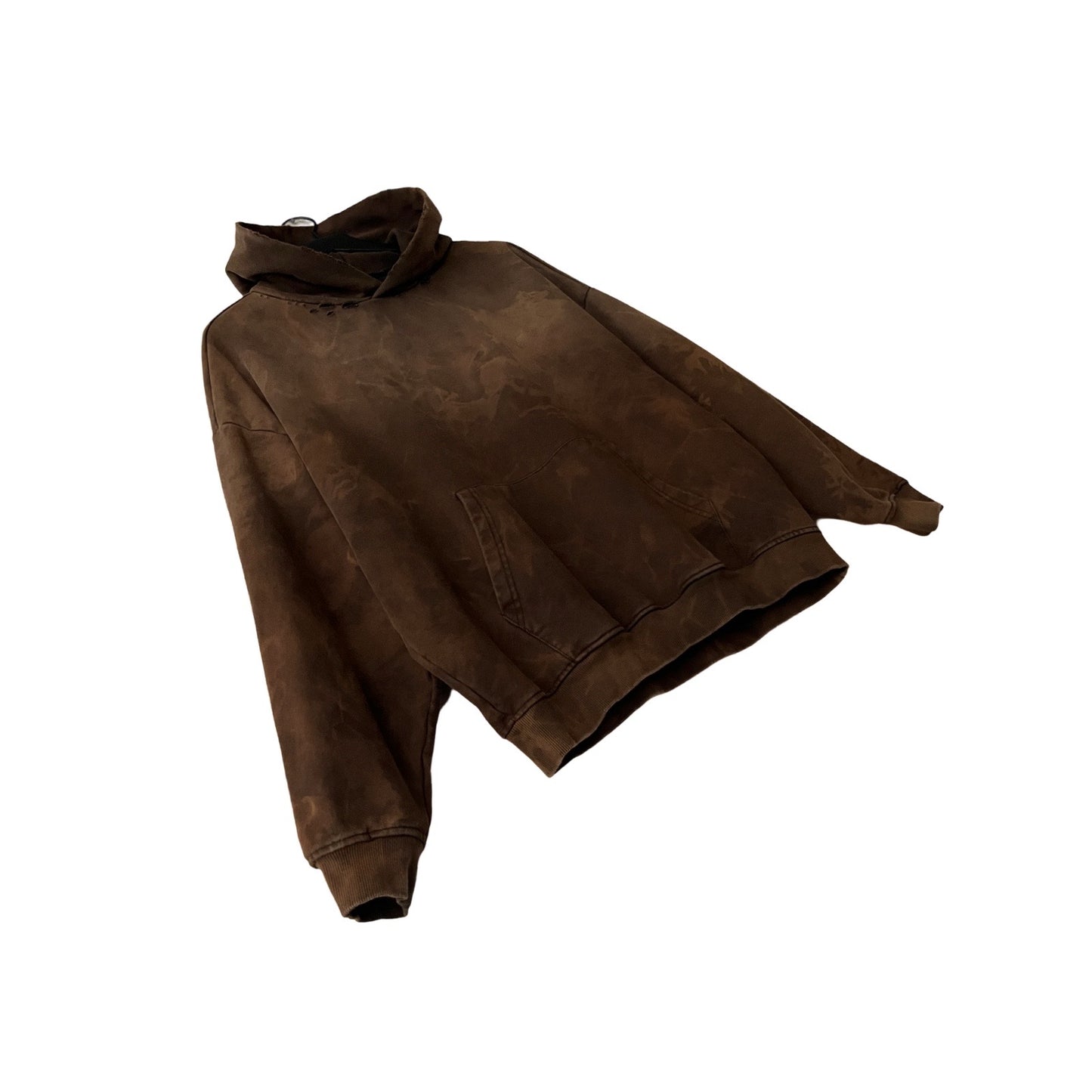 Distressed Heavyweight Hoodie in Oak / MEDIUM (or Large)