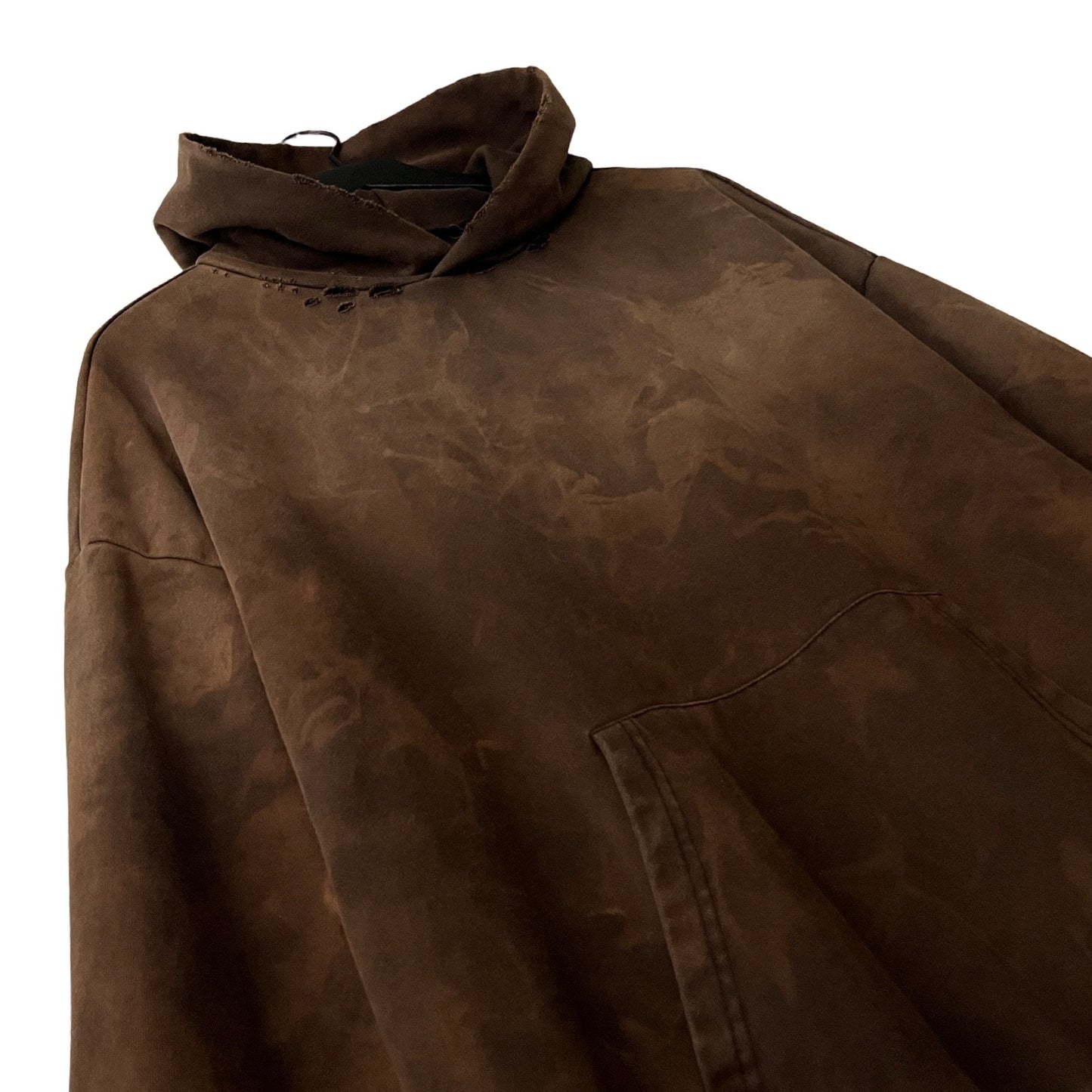 Distressed Heavyweight Hoodie in Oak / MEDIUM (or Large)