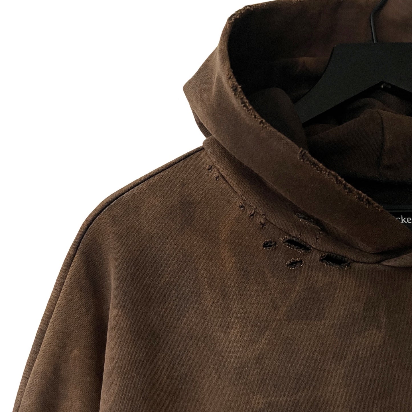 Distressed Heavyweight Hoodie in Oak / MEDIUM (or Large)