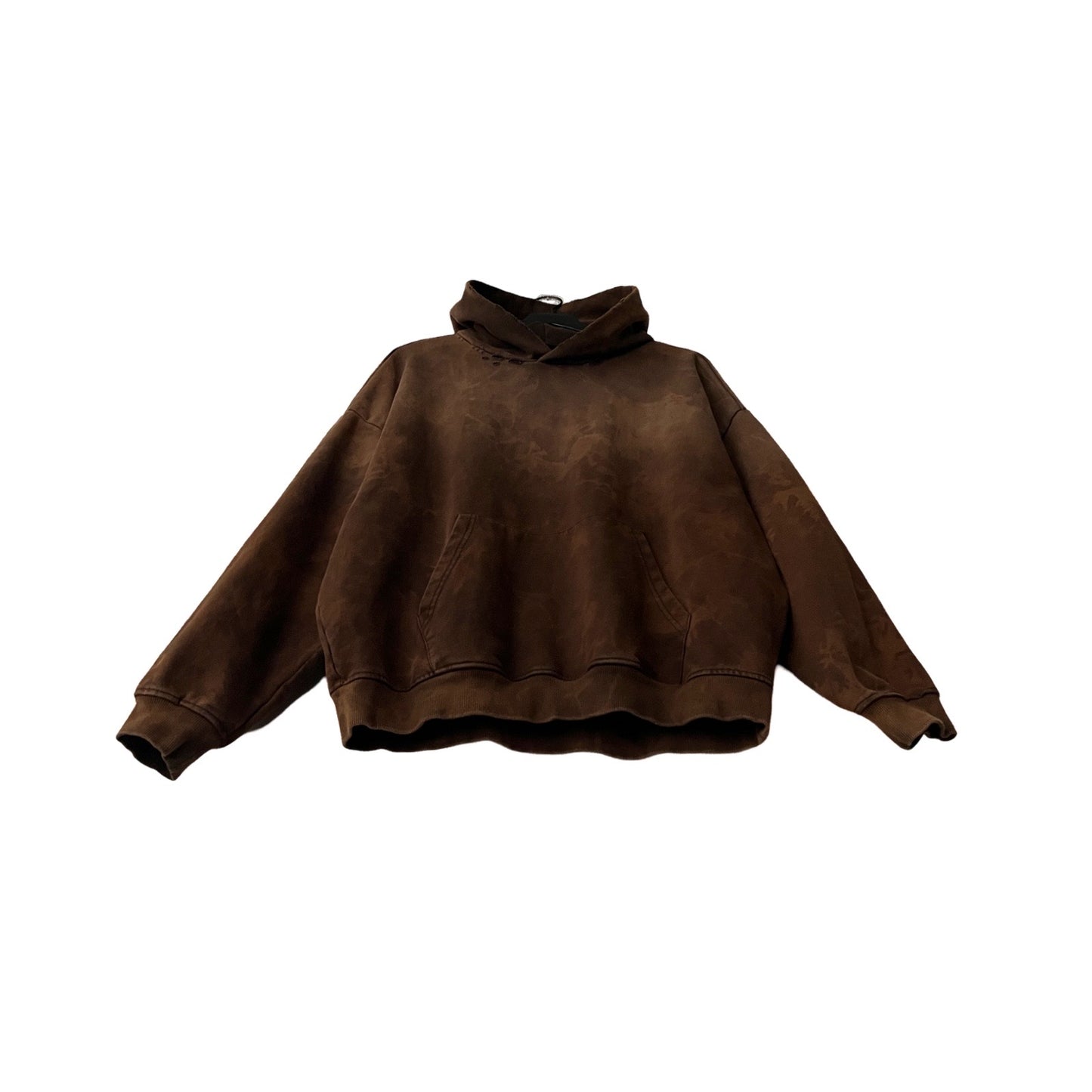 Distressed Heavyweight Hoodie in Oak / MEDIUM (or Large)