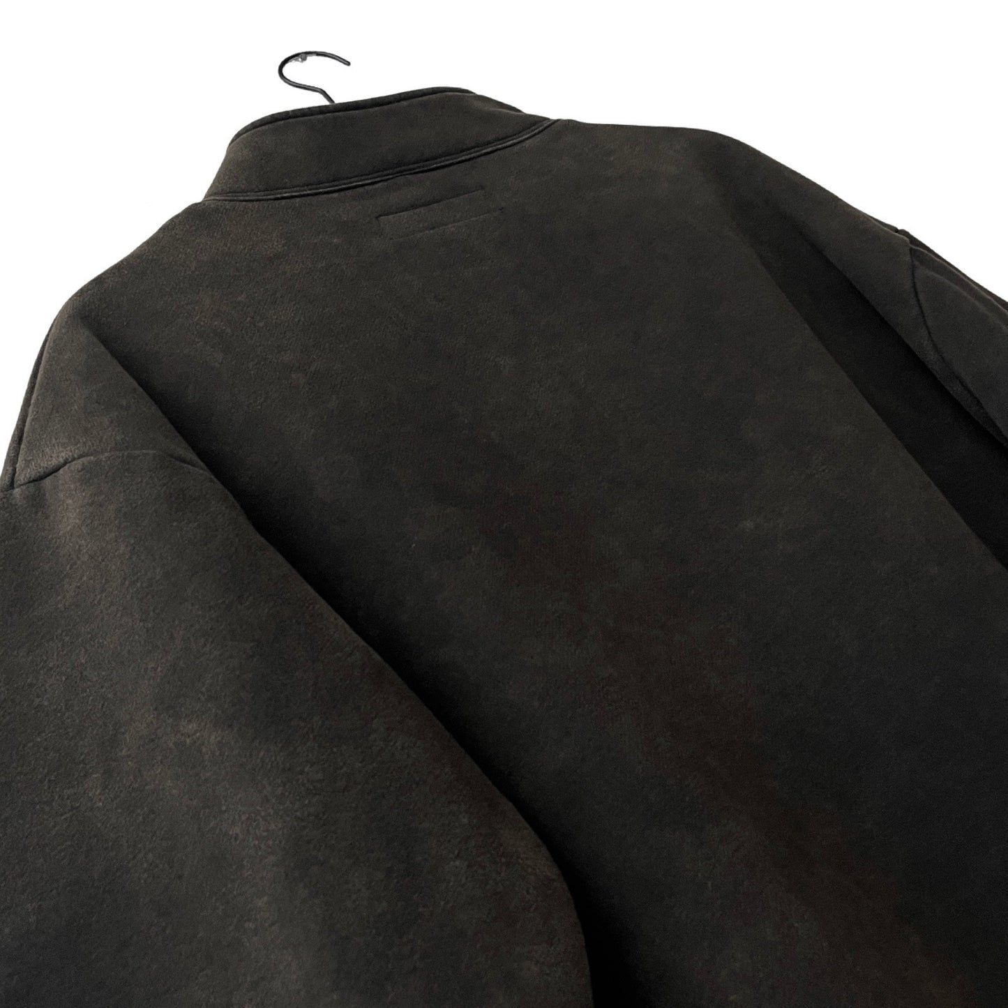 1/4 Zip Trimmed Sleeve Fleece Pullover in Smoke / MEDIUM