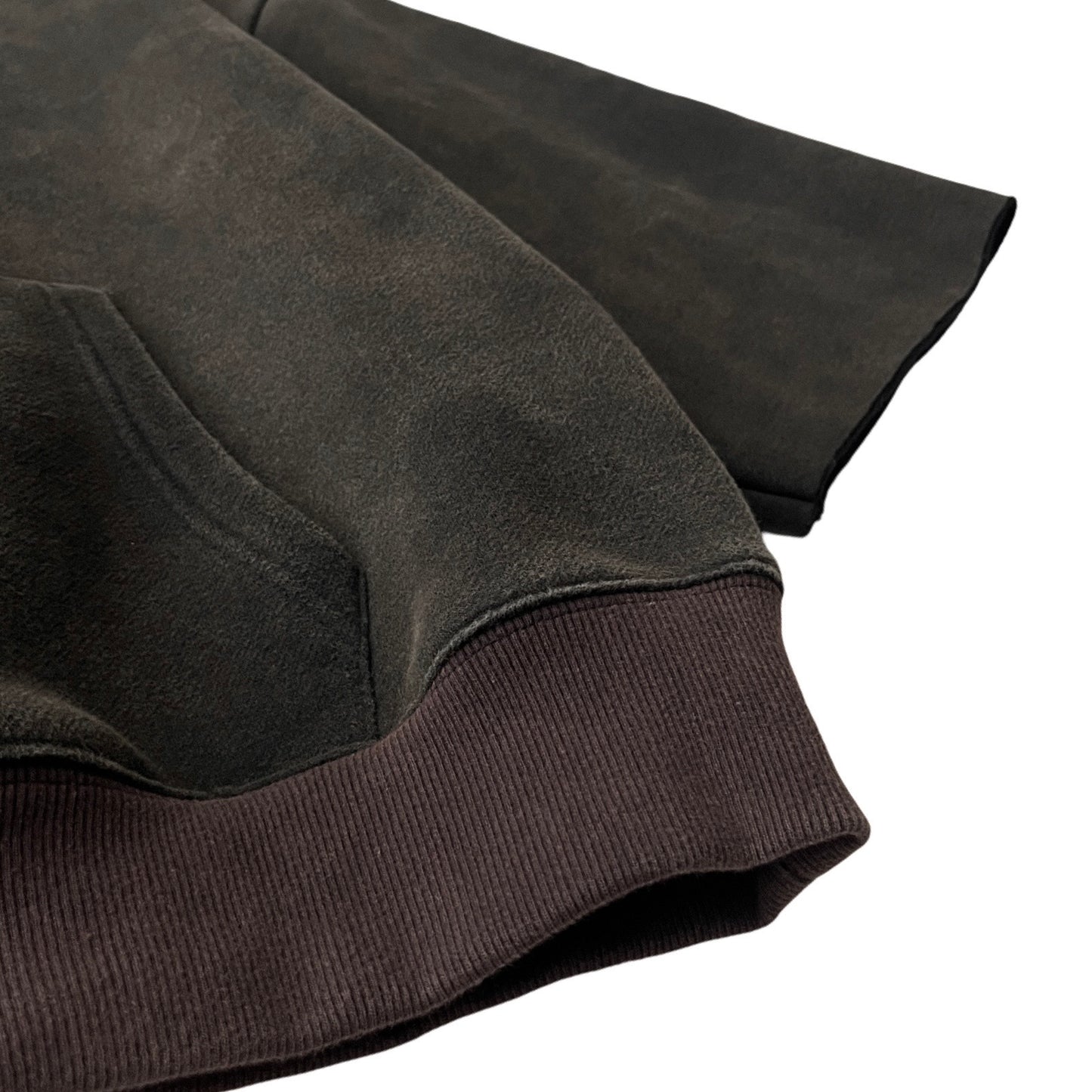 1/4 Zip Trimmed Sleeve Fleece Pullover in Smoke / MEDIUM