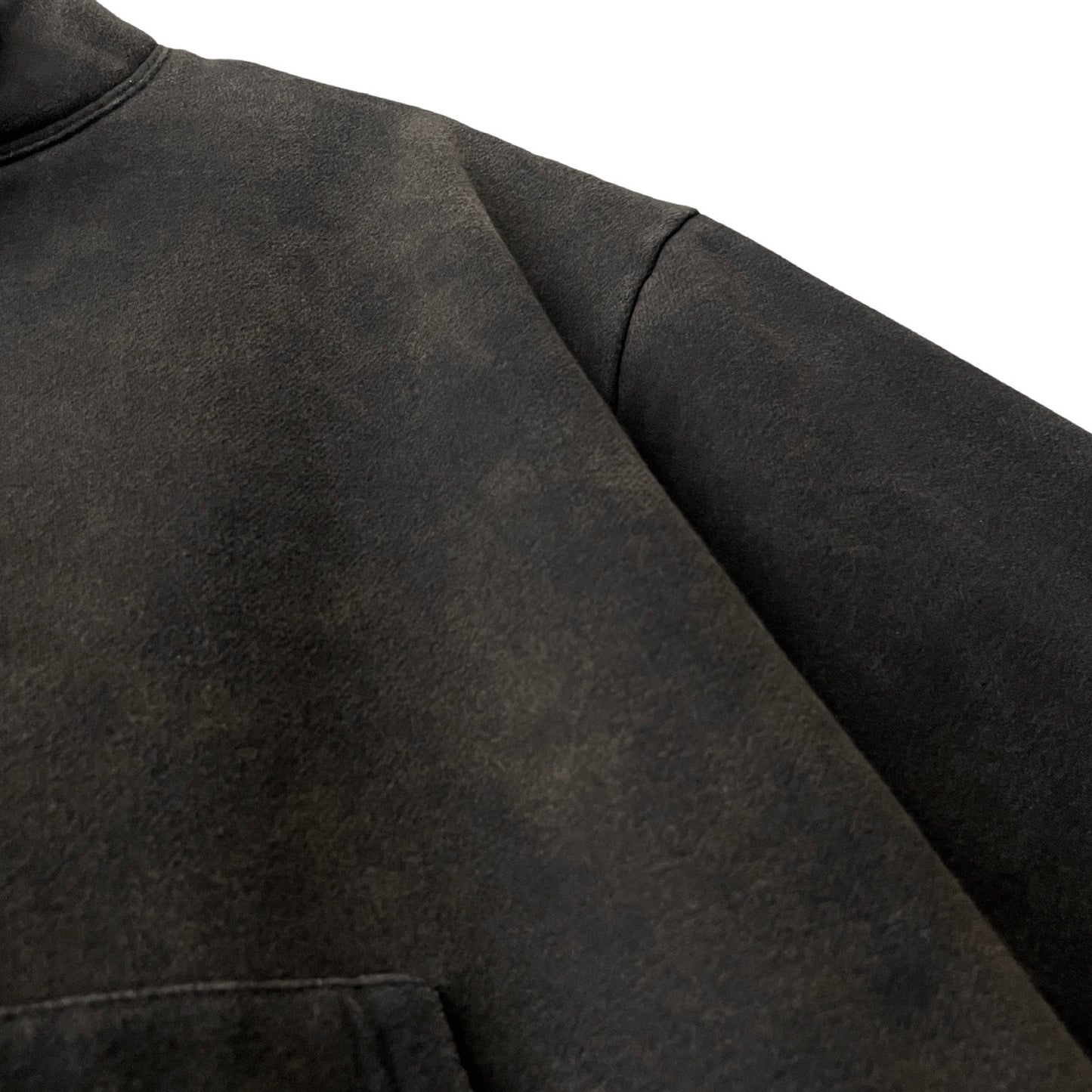 1/4 Zip Trimmed Sleeve Fleece Pullover in Smoke / MEDIUM