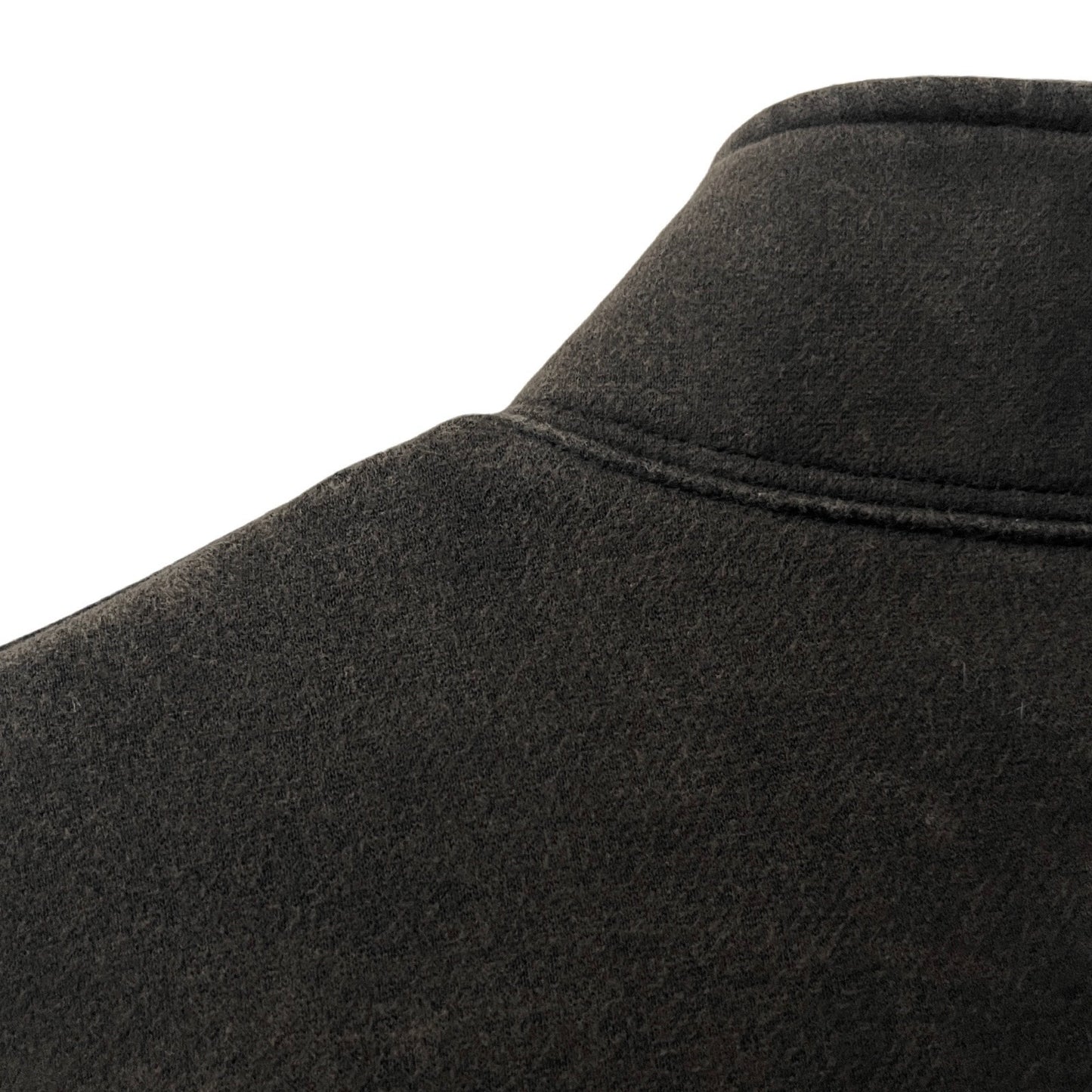 1/4 Zip Trimmed Sleeve Fleece Pullover in Smoke / MEDIUM