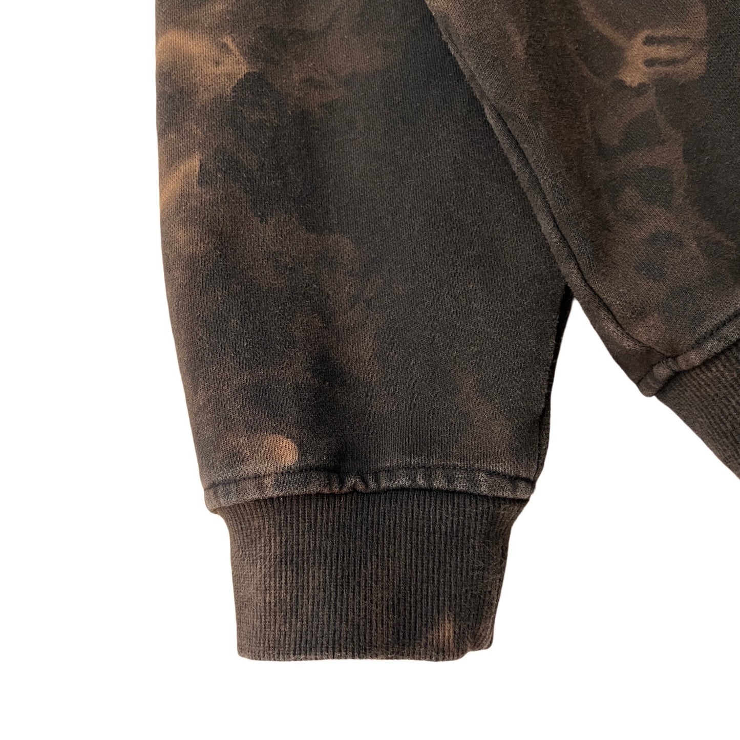 Distressed Heavyweight Full Zip Hoodie in Soot / MULTIPLE SIZES