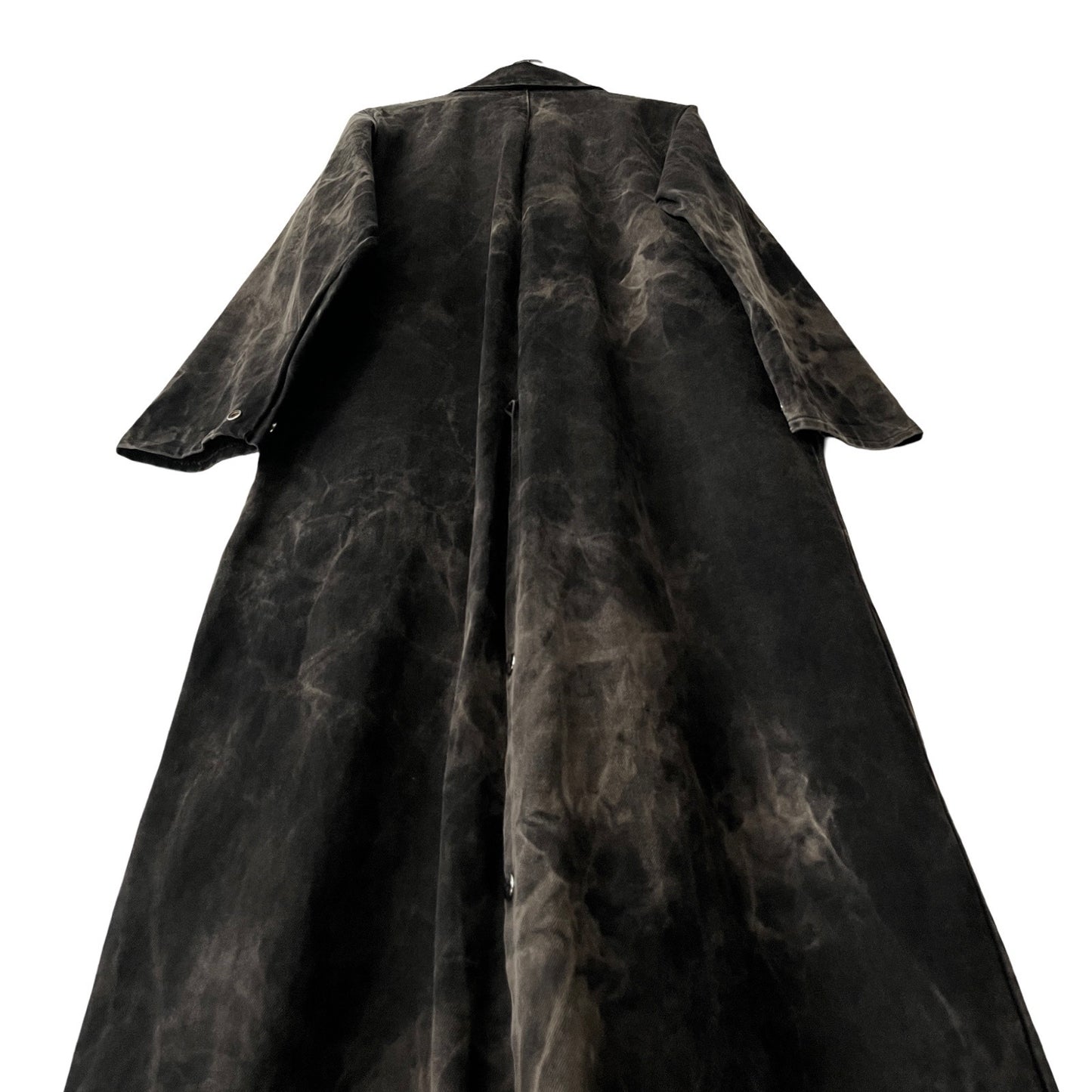 Vintage Rugged Denim Duster Coat in Asphalt / MEDIUM