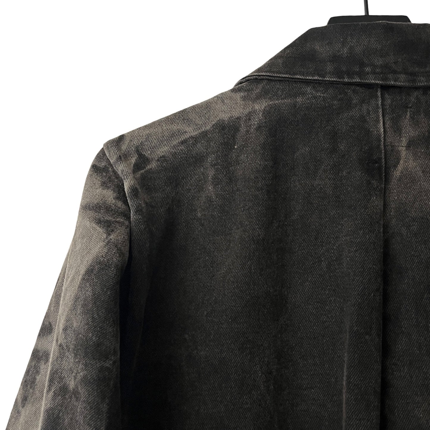Vintage Rugged Denim Duster Coat in Asphalt / MEDIUM
