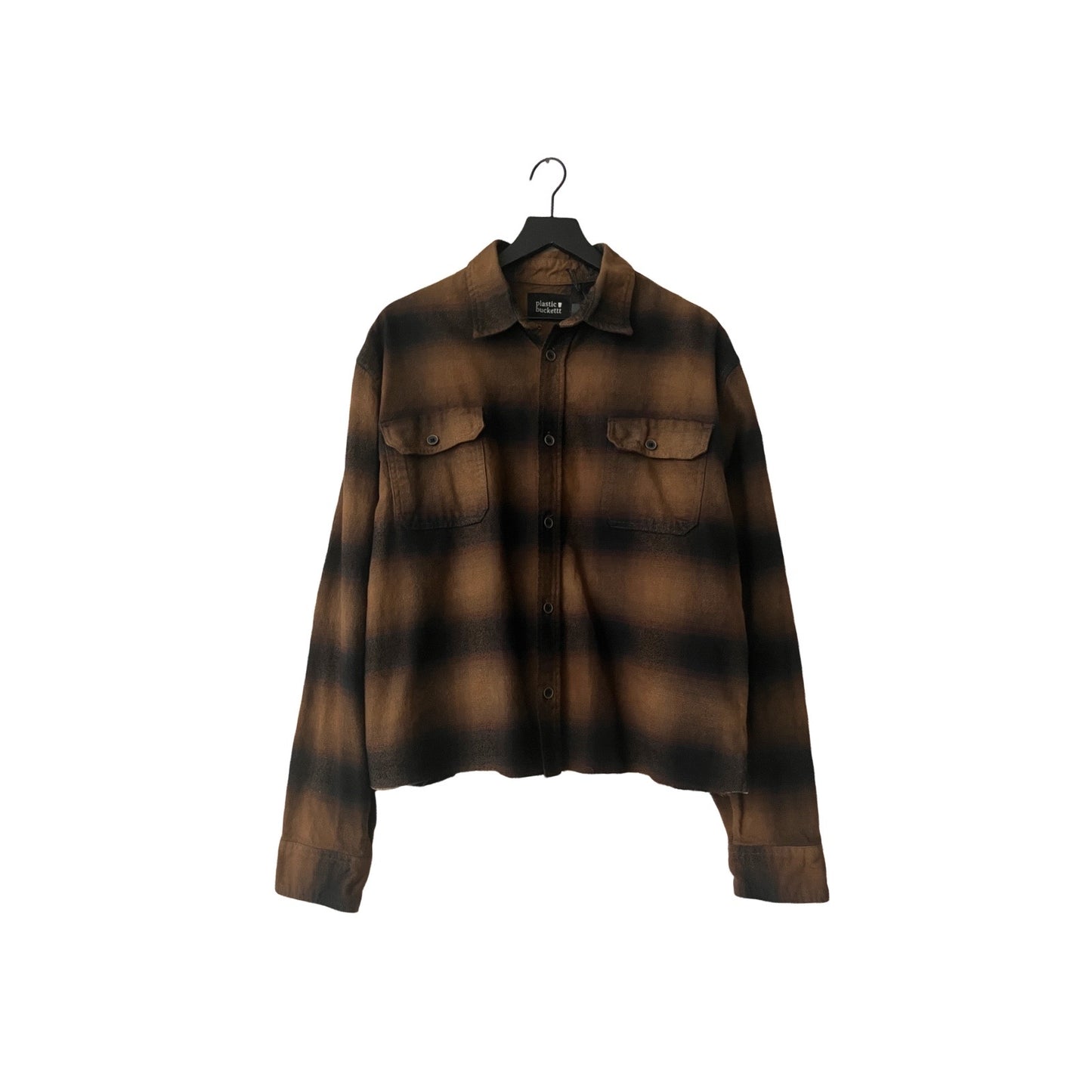 Cropped Flannel Shirt in Cobain / LARGE (also fits XL)