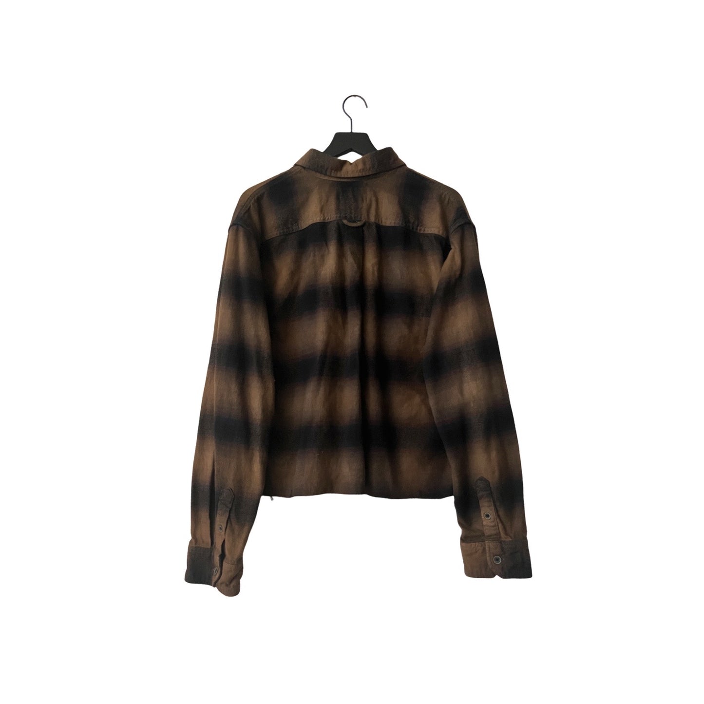 Cropped Flannel Shirt in Cobain / LARGE (also fits XL)