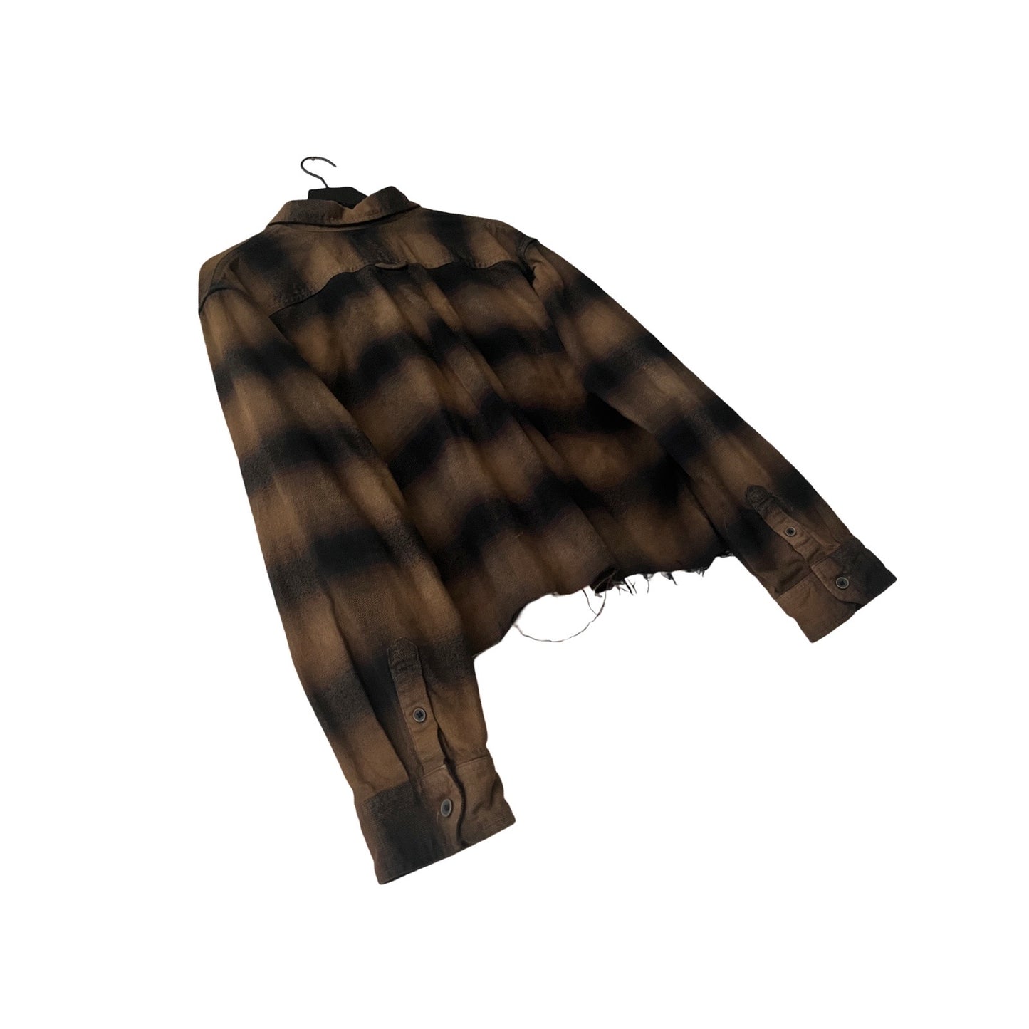 Cropped Flannel Shirt in Cobain / LARGE (also fits XL)