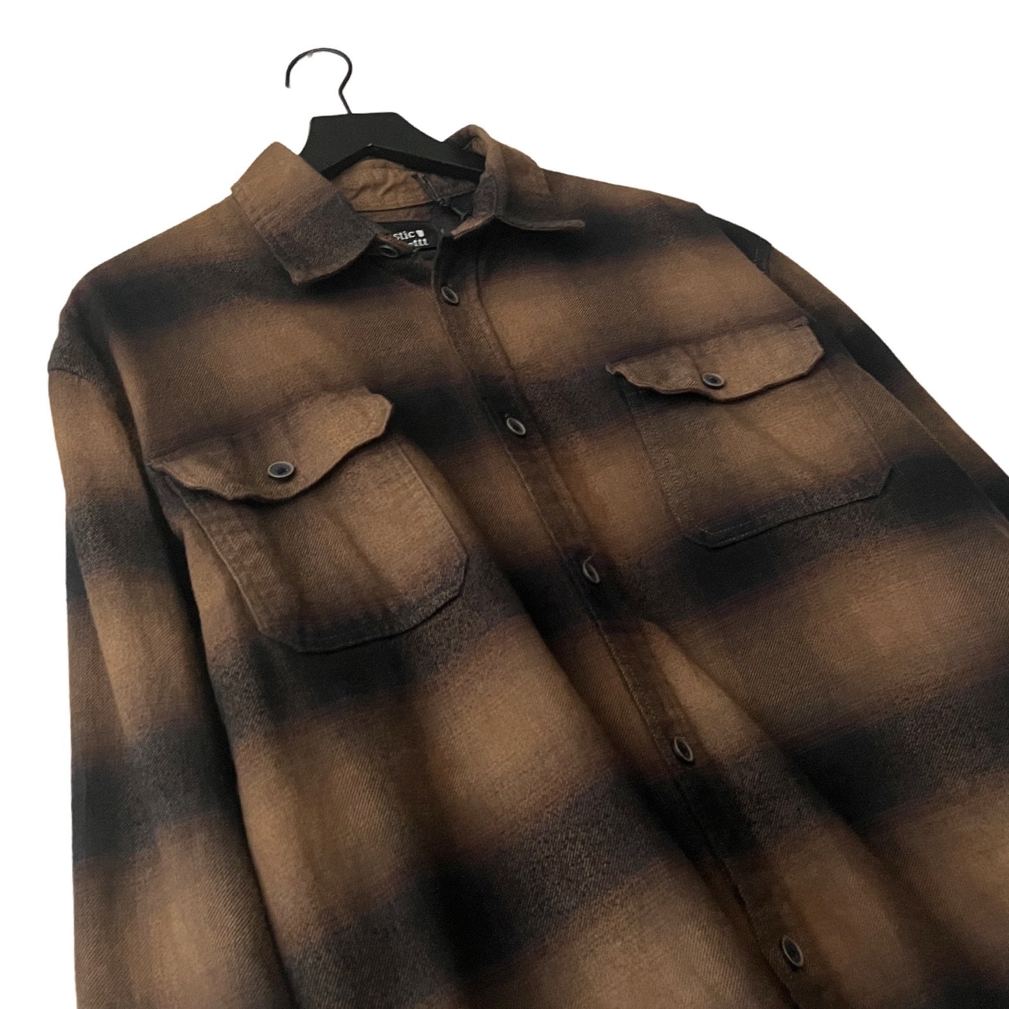 Cropped Flannel Shirt in Cobain / LARGE (also fits XL)