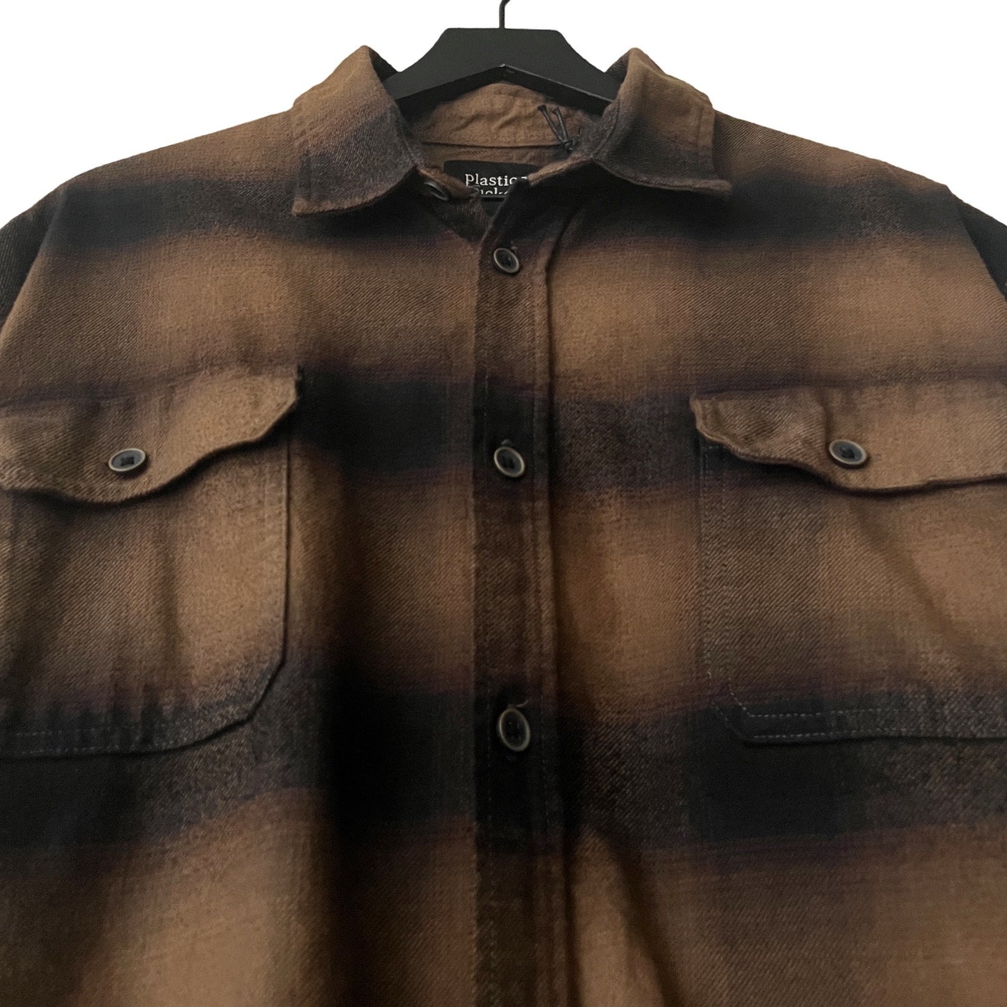 Cropped Flannel Shirt in Cobain / LARGE (also fits XL)