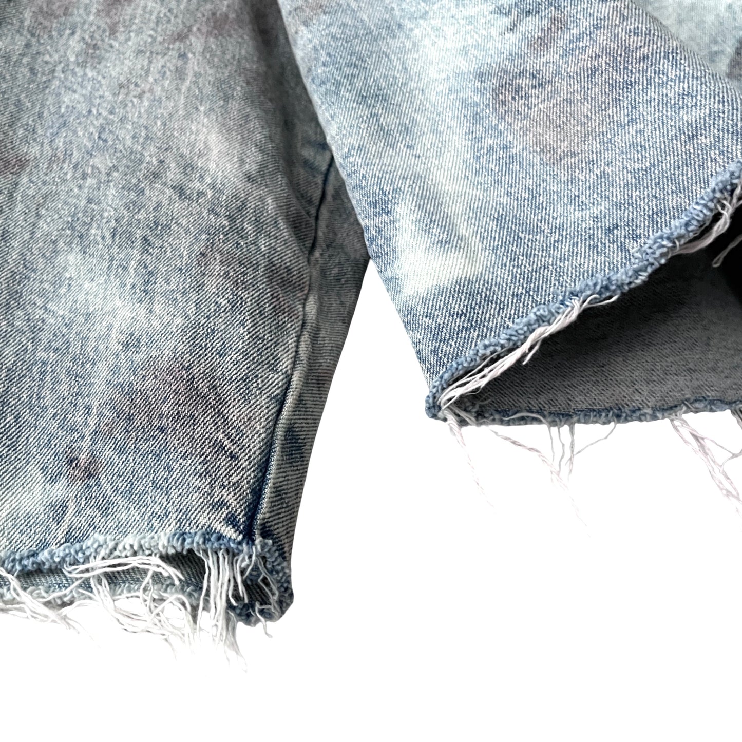 Distressed Denim Anorak Pullover in Juneau / MEDIUM