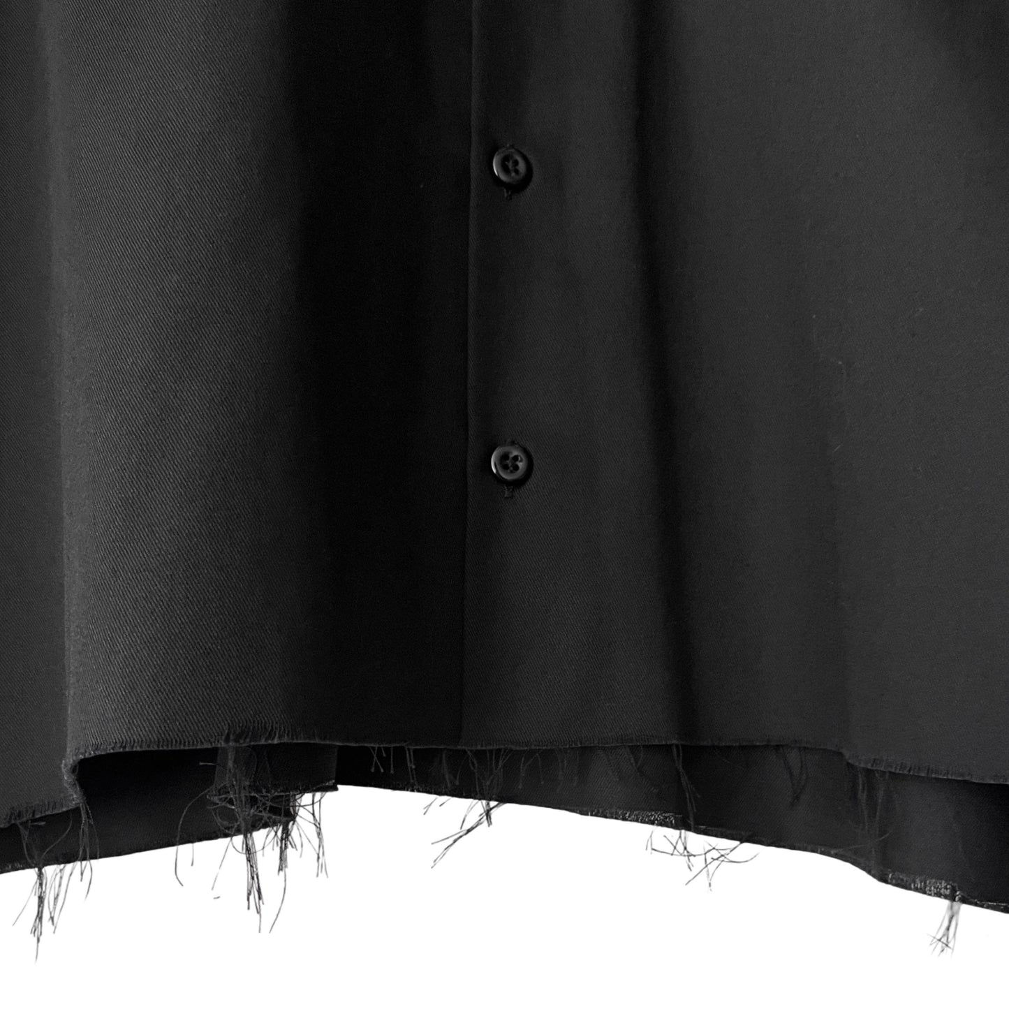 Loose Fit Cropped Work Shirt in Jet Black / MULTIPLE SIZES