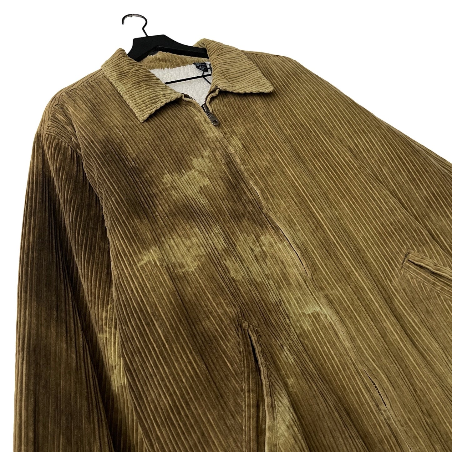 Vintage Corduroy Fleece-Lined Oversized Shacket in Antiqua / LARGE (also fits XL)