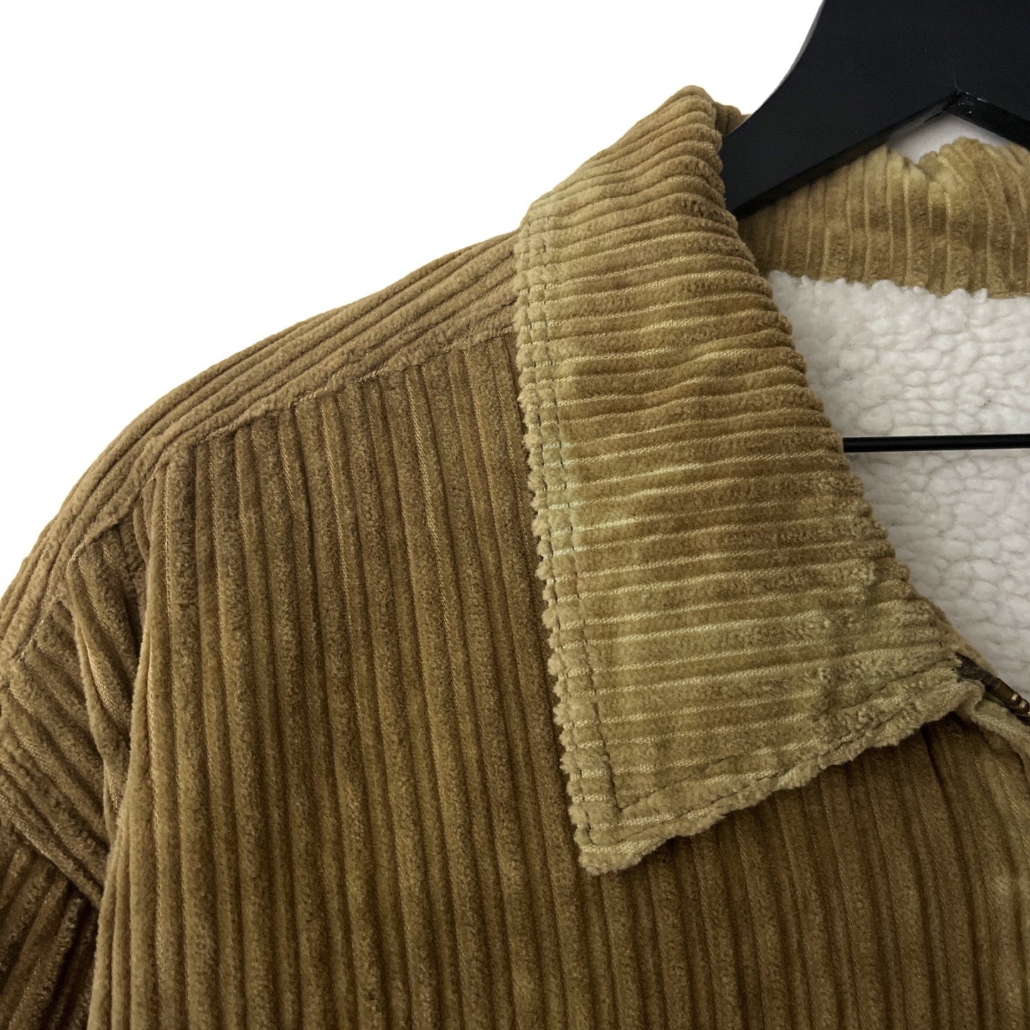 Vintage Corduroy Fleece-Lined Oversized Shacket in Antiqua / LARGE (also fits XL)