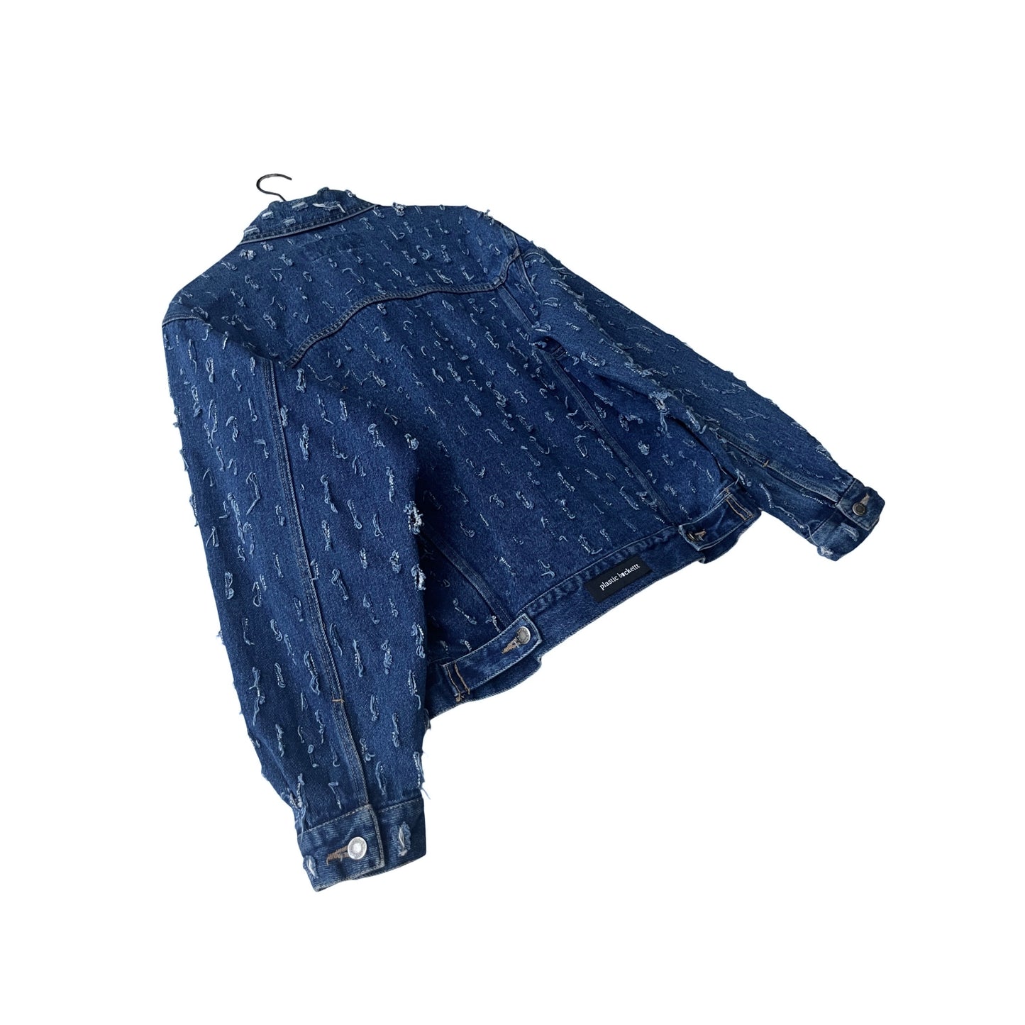 Wrangler Denim Trucker Jacket (distressed) in Deep / MEDIUM