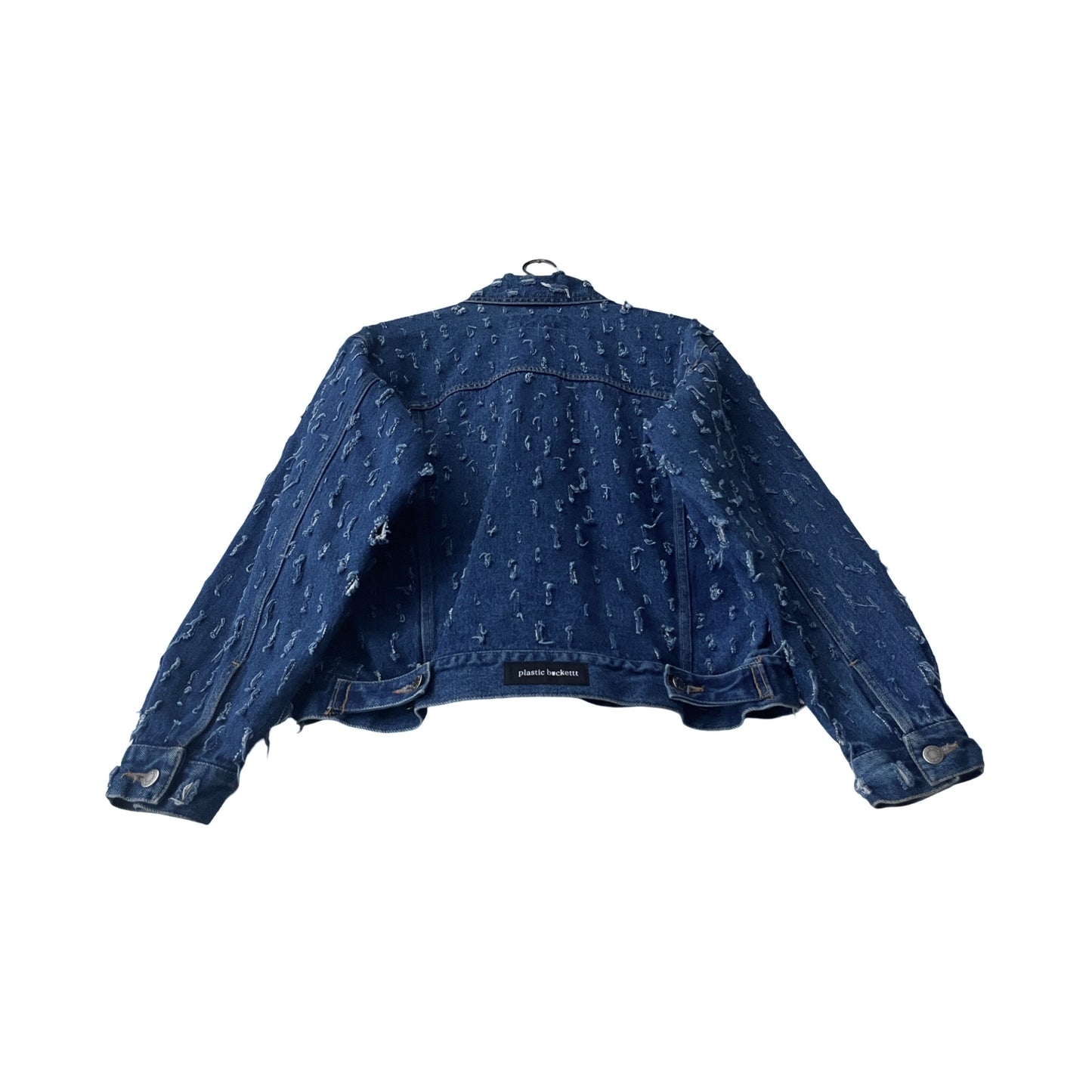 Wrangler Denim Trucker Jacket (distressed) in Deep / MEDIUM