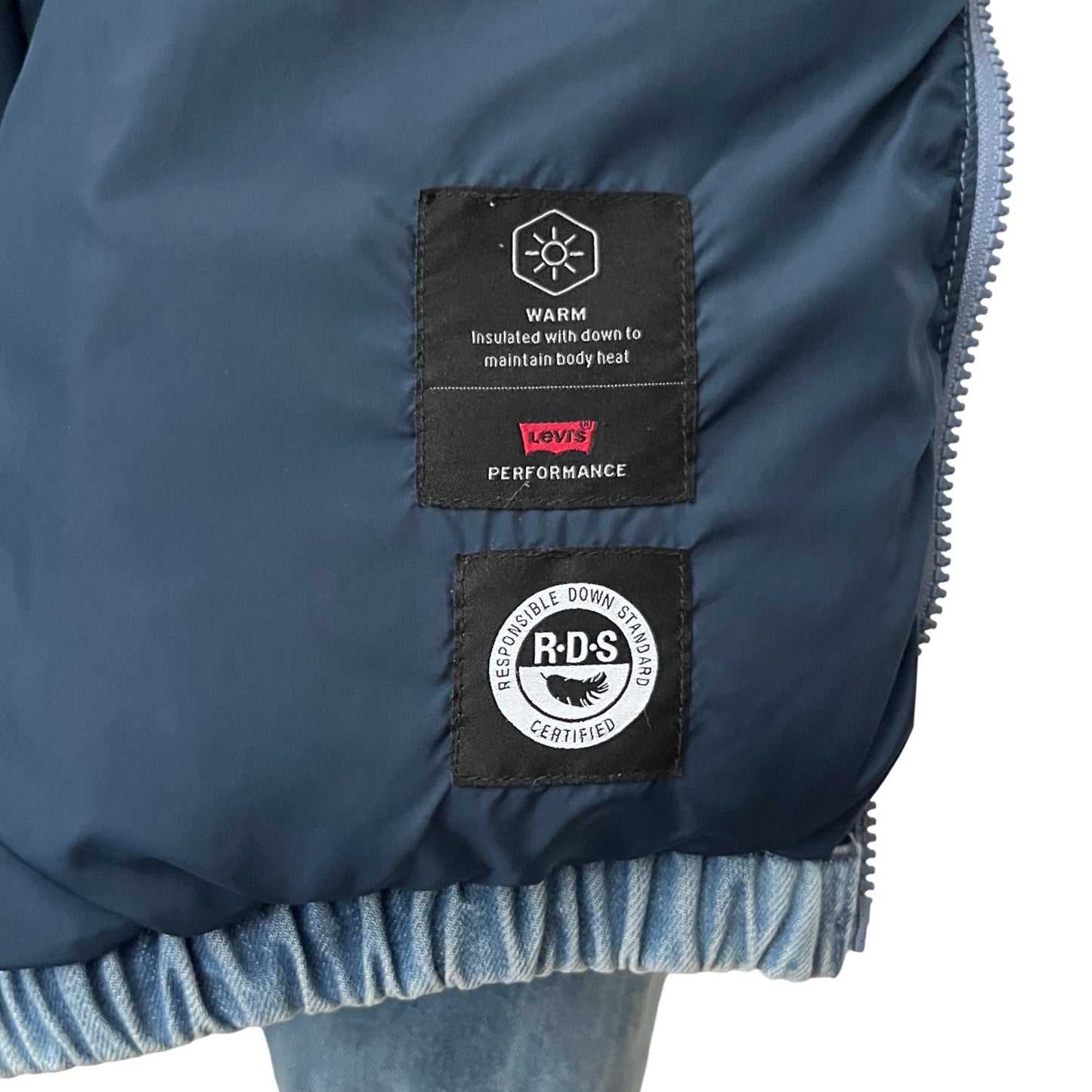 Levi's Down-filled Denim Puffer Jacket in Stratus / MEDIUM