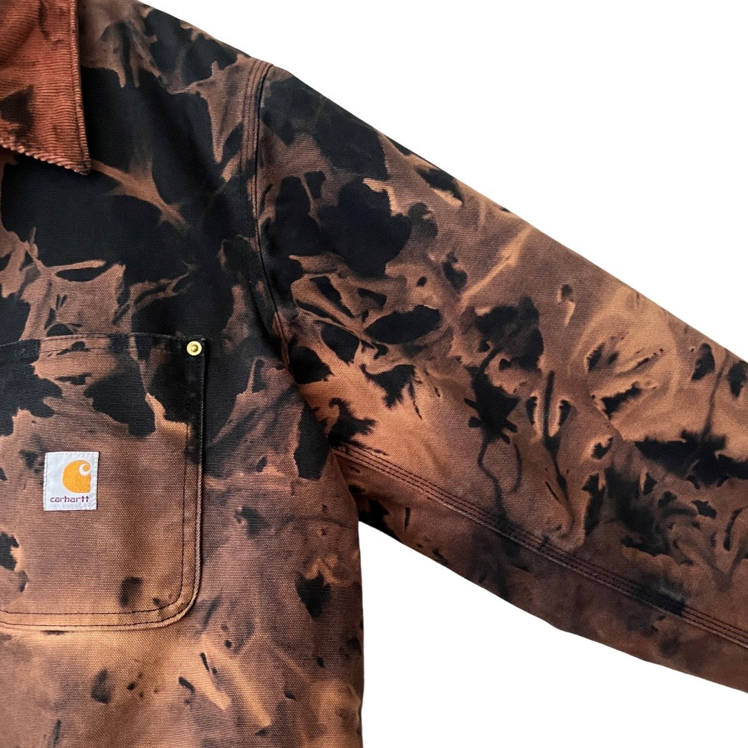 Carhartt Blanket Lined Canvas Work Jacket in Petrified / LARGE