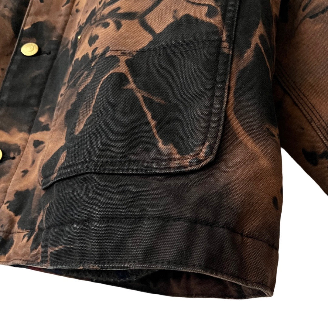 Carhartt Blanket Lined Canvas Work Jacket in Petrified / LARGE