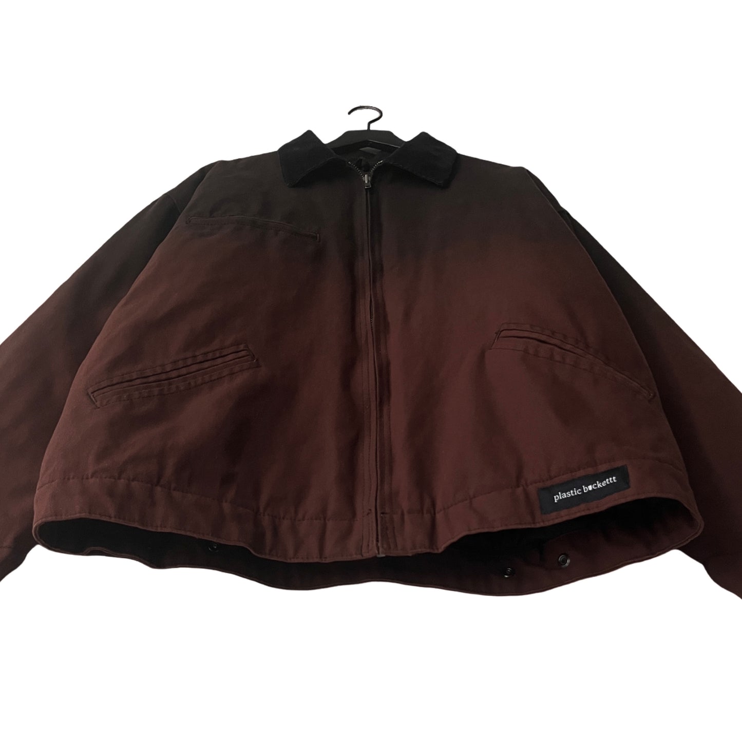 Insulated Canvas Work Jacket w/Corduroy Collar in Singe / LARGE