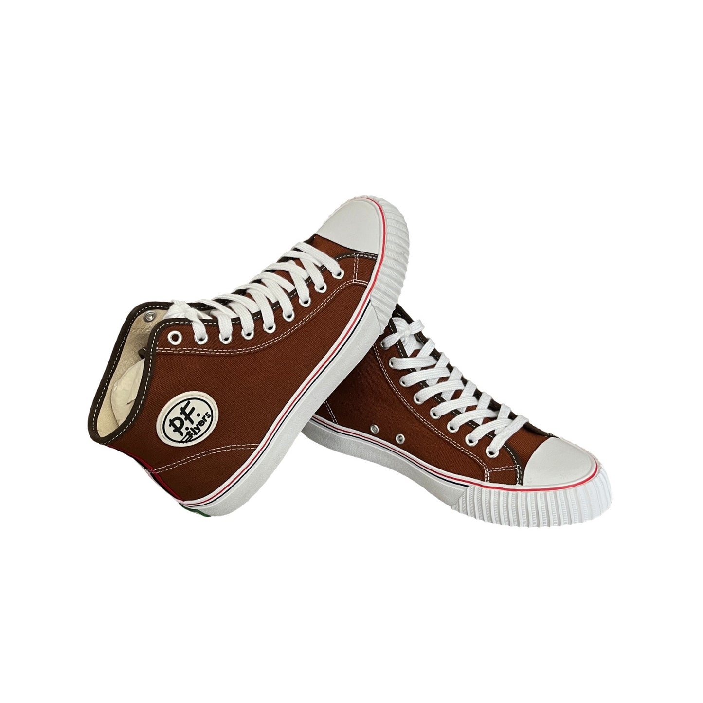 PF Flyers High Top Sneakers in Cedarwood / 10.0 M, 11.5 W