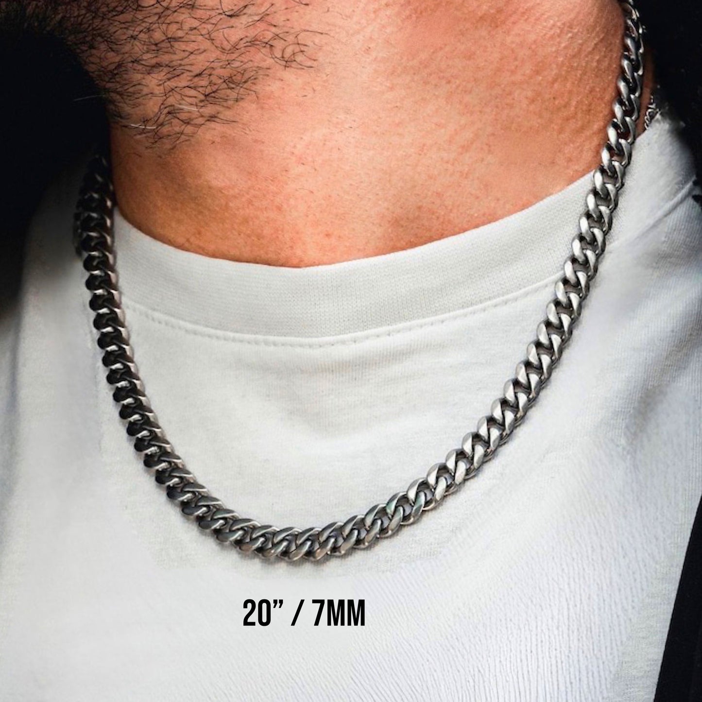 Forge Neck Chain in Stainless Steel / MULTIPLE SIZES