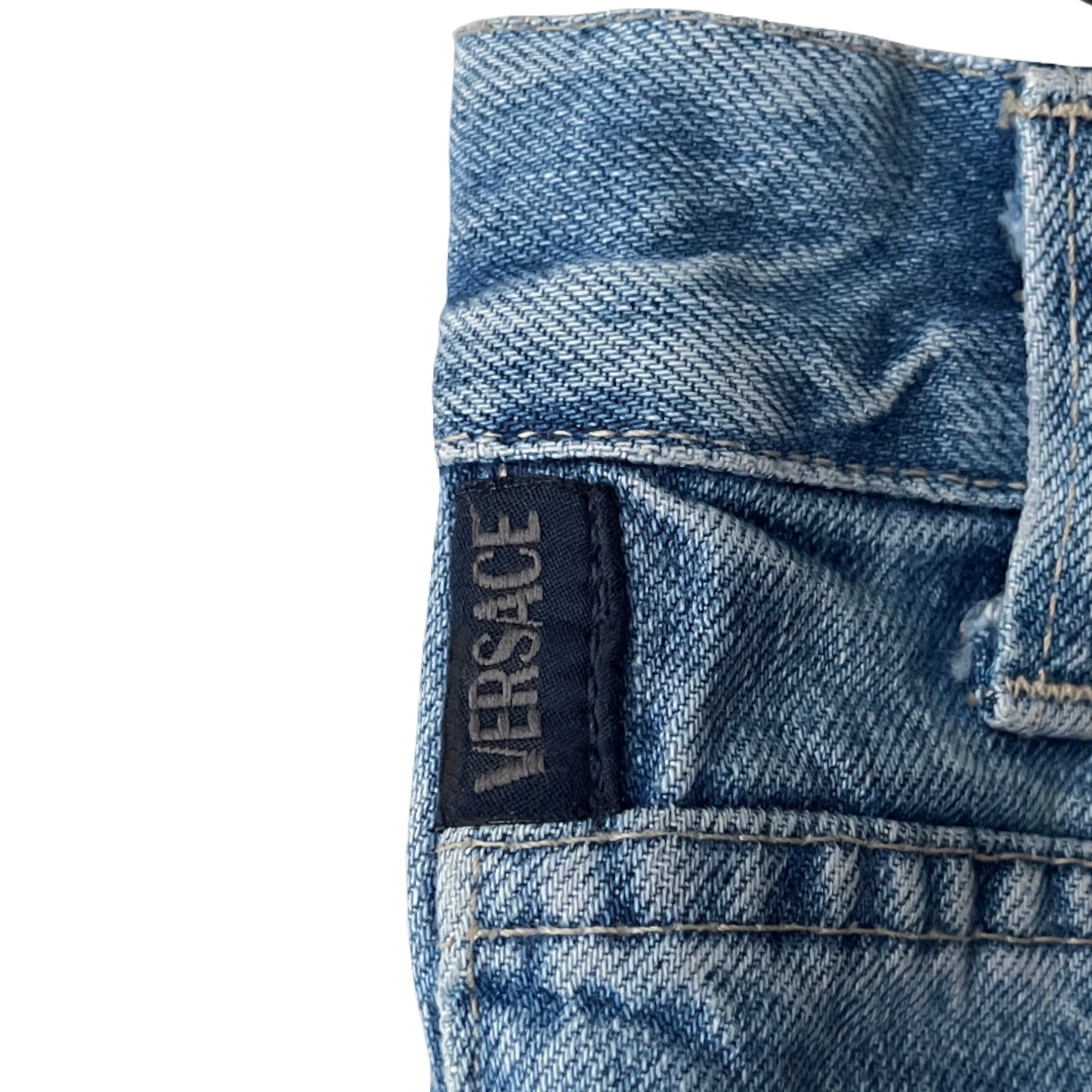 Versace Relaxed Denim Jeans in Whitecap / 36" x 32"