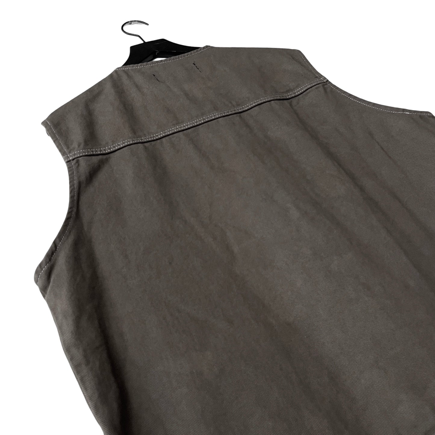 Canvas Utility Chore Vest in Stone / LARGE