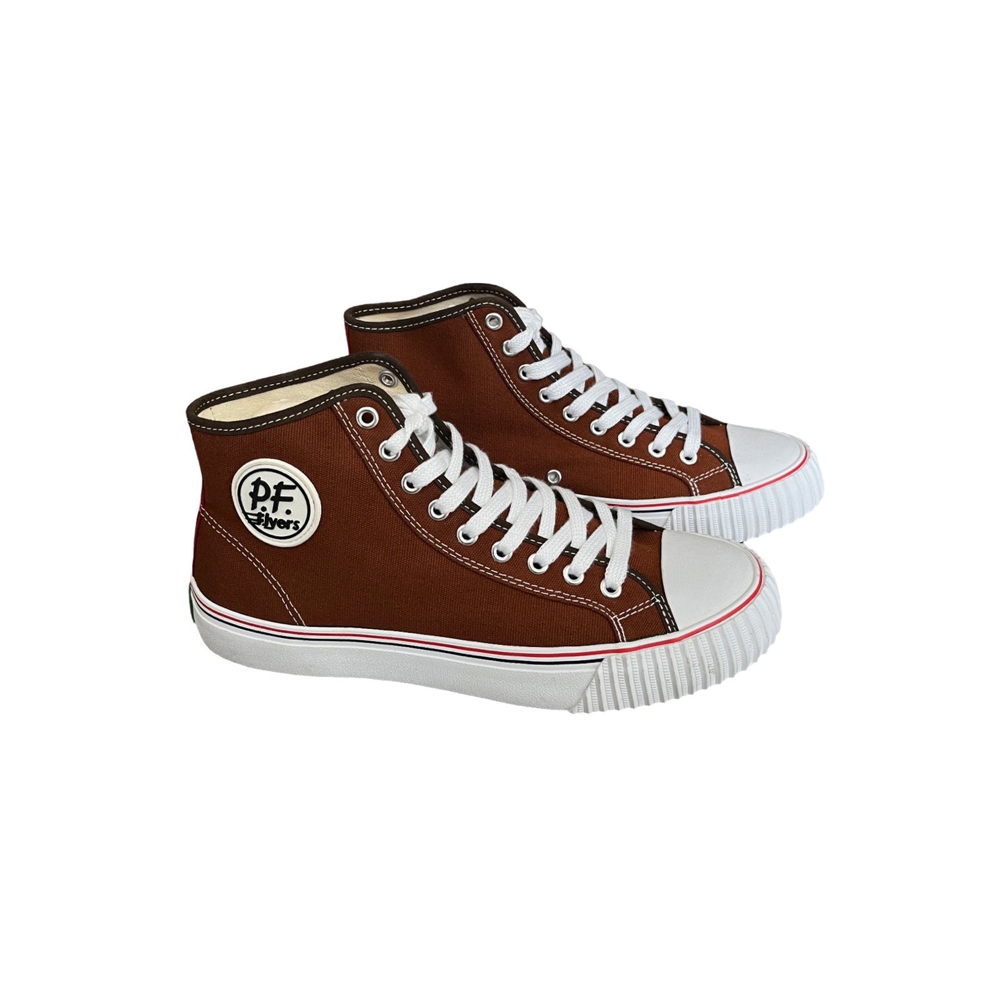 PF Flyers High Top Sneakers in Cedarwood / 10.0 M, 11.5 W