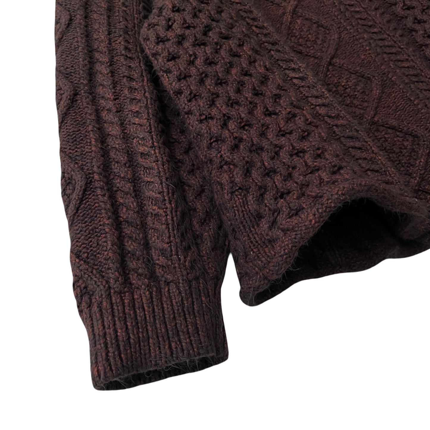 Fear of God ESSENTIALS Cable Knit Cotton Blend Rollneck Sweater in Ivy League / XXL