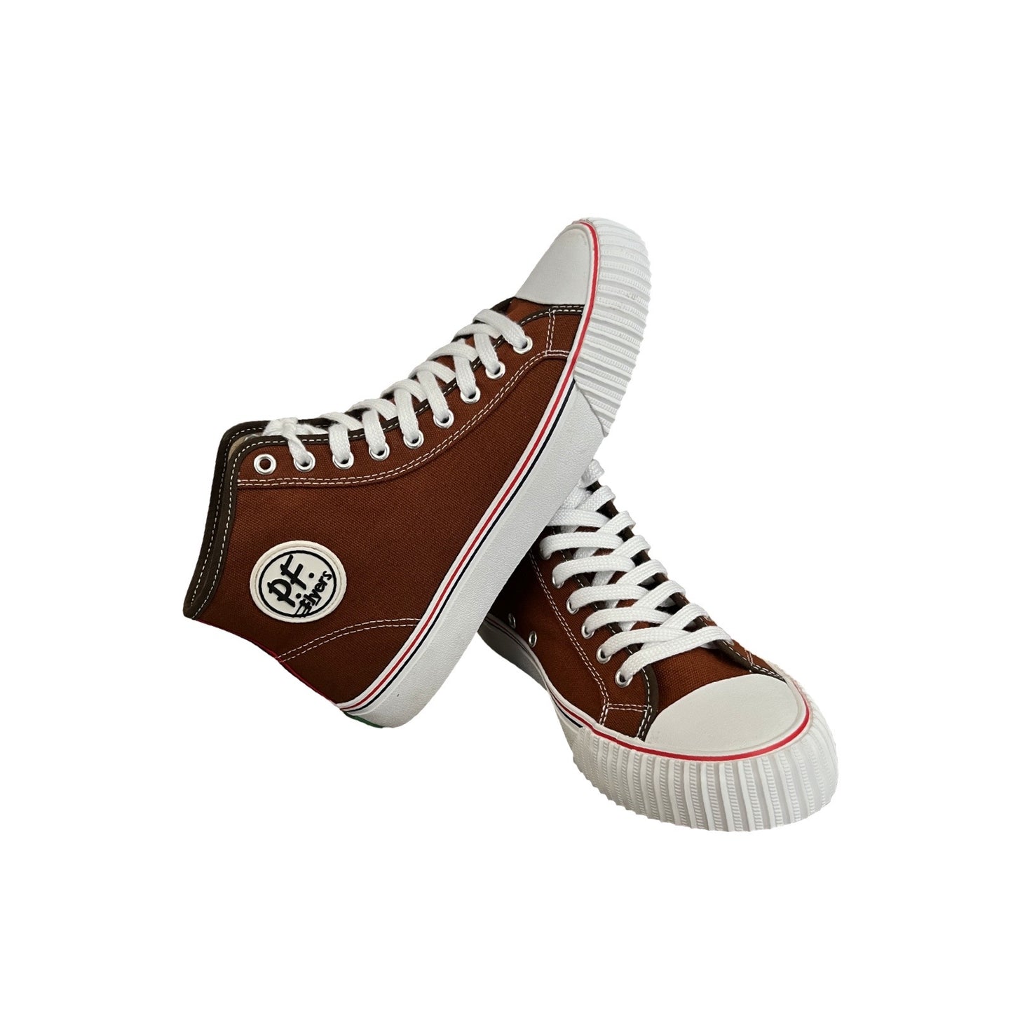 PF Flyers High Top Sneakers in Cedarwood / 10.0 M, 11.5 W