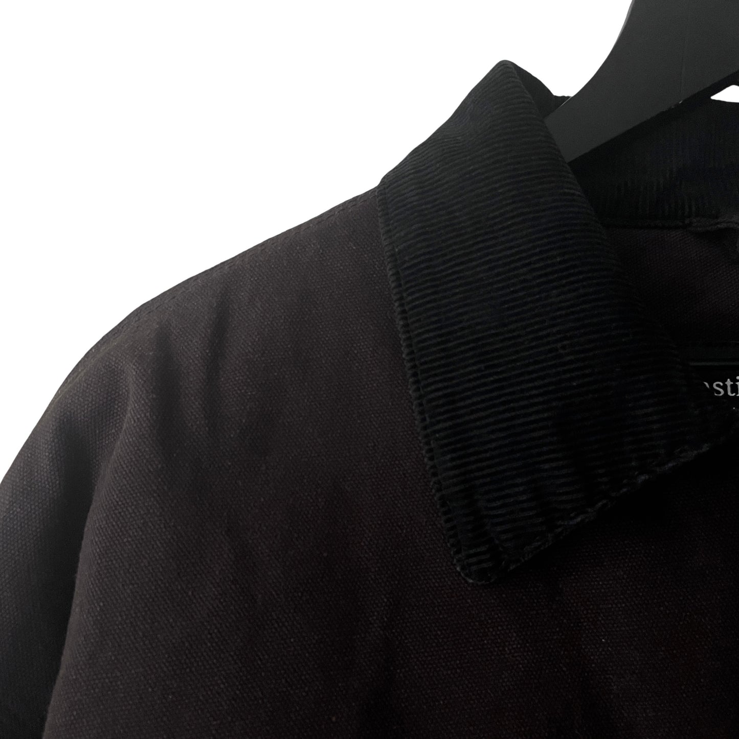 Insulated Canvas Work Jacket w/Corduroy Collar in Singe / LARGE