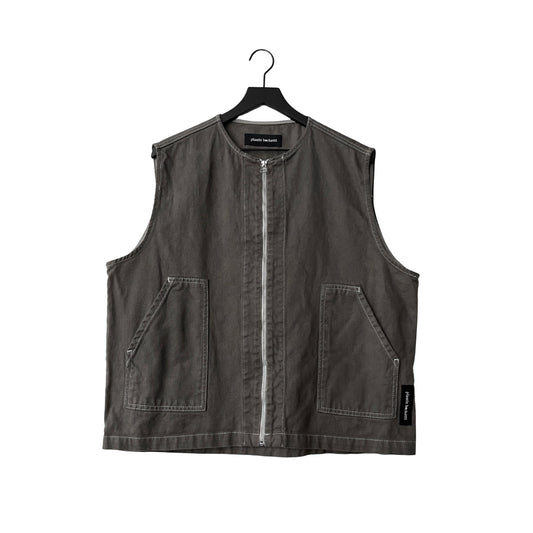 Canvas Utility Chore Vest in Stone / LARGE